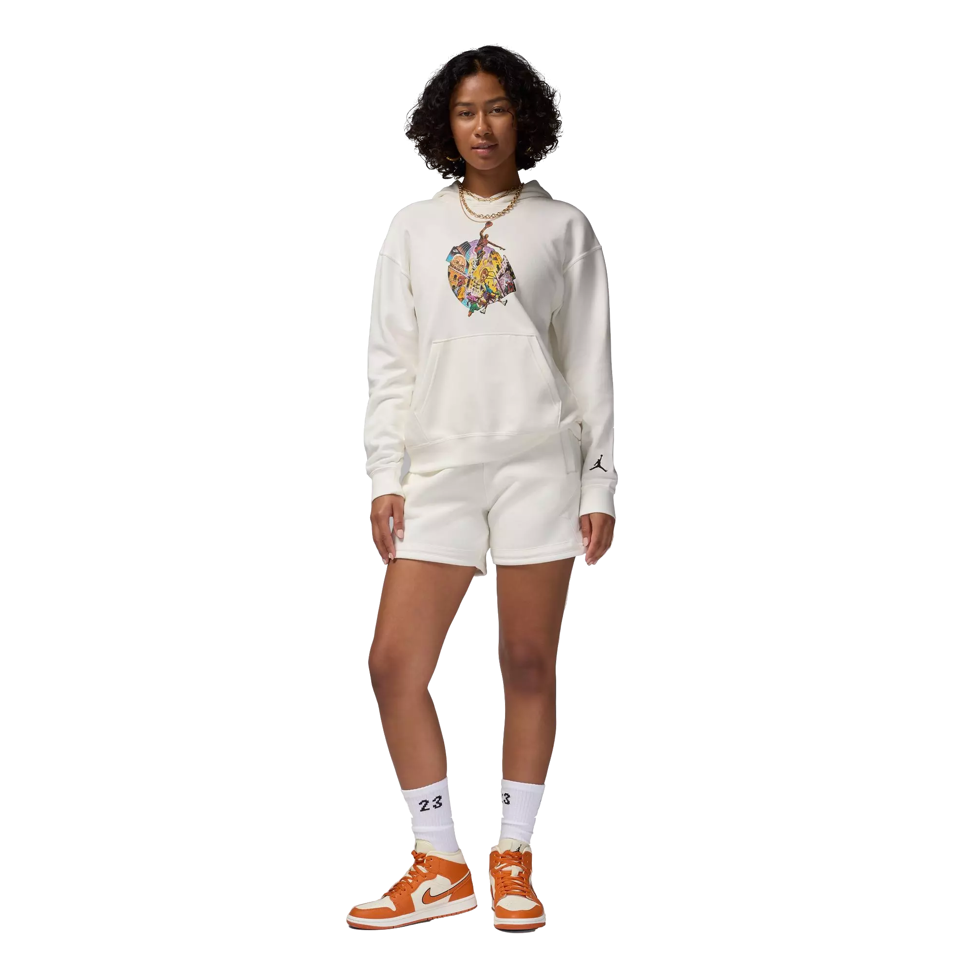 Jordan Women's Brooklyn Fleece Graphic Pullover Hoodie - SAIL
