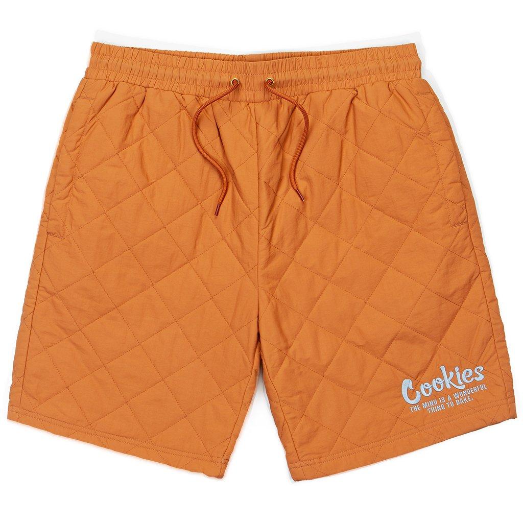 Cookies Men's Workwear Quilted Nylon Shorts -Brown - BROWN