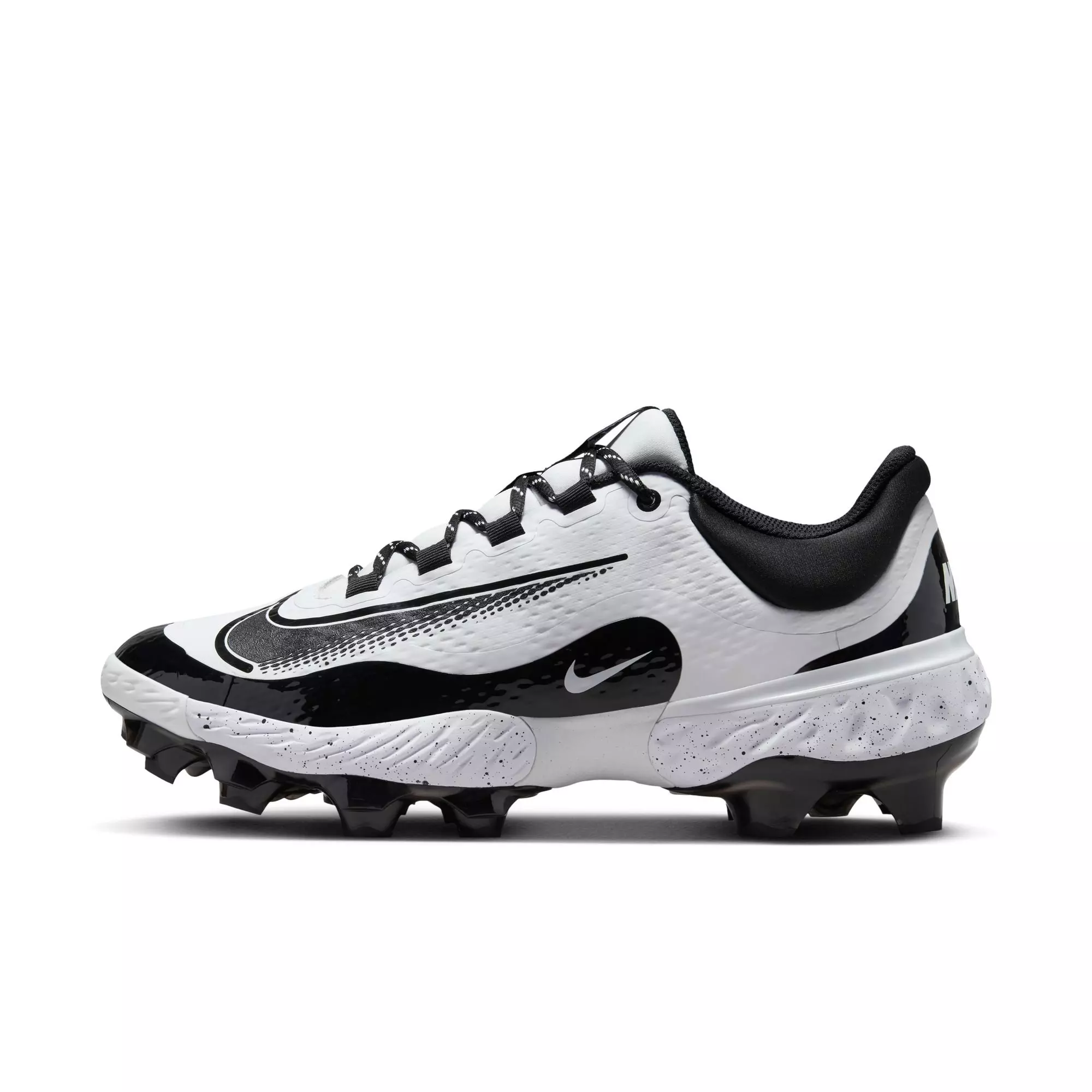 Nike Alpha Huarache Elite 4 Low MCS "White/Black" Men's Baseball Cleat - WHITE/BLACK