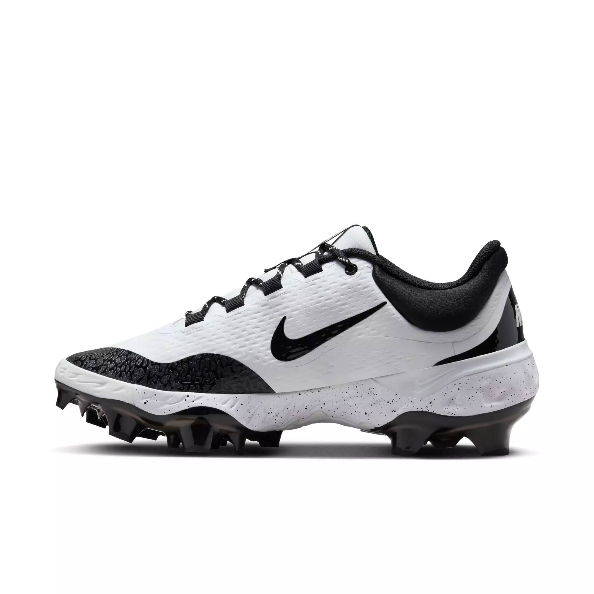 Nike Alpha Huarache Elite 4 Low MCS "White/Black" Men's Baseball Cleat - WHITE/BLACK