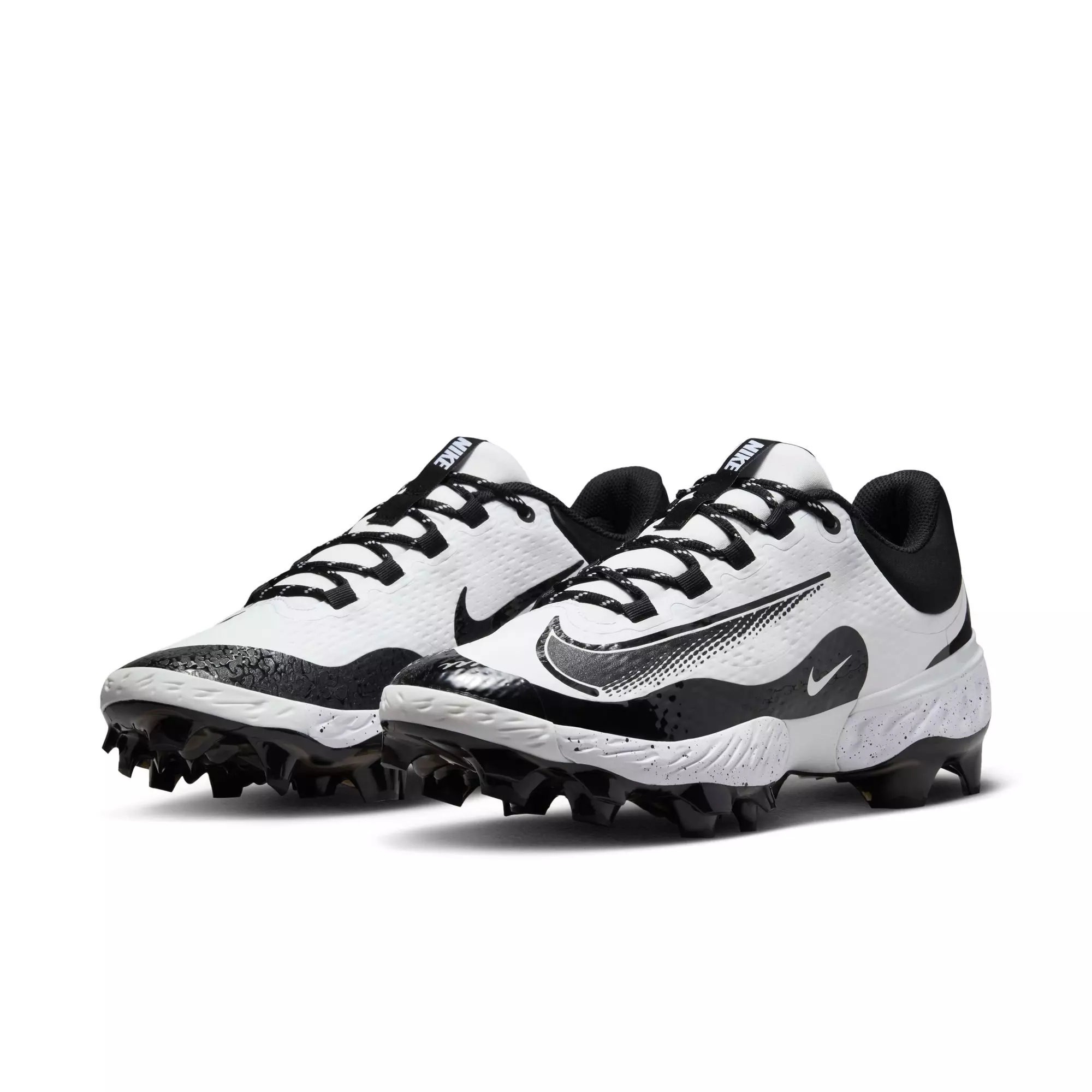 Nike Alpha Huarache Elite 4 Low MCS "White/Black" Men's Baseball Cleat - WHITE/BLACK