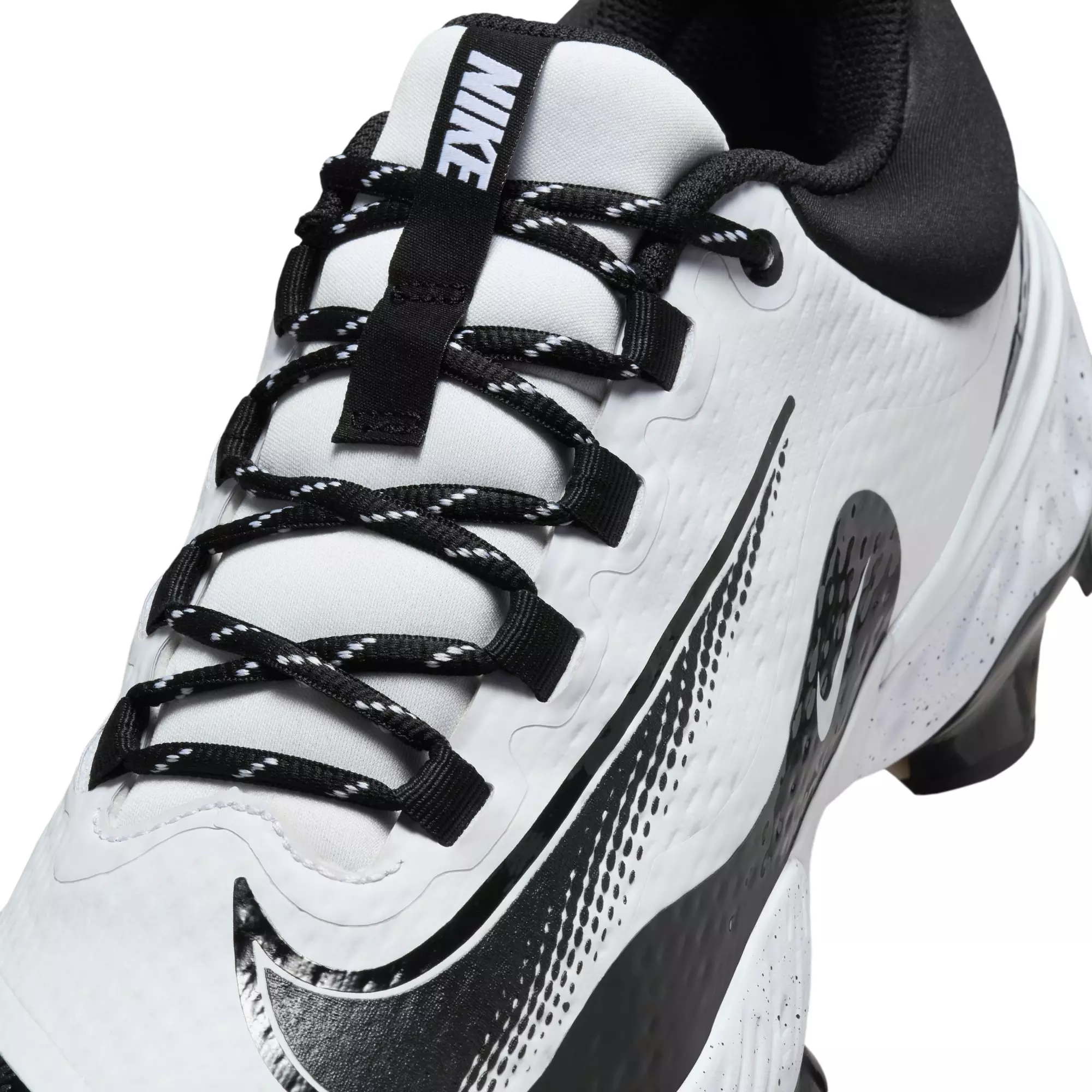 Nike Alpha Huarache Elite 4 Low MCS "White/Black" Men's Baseball Cleat - WHITE/BLACK