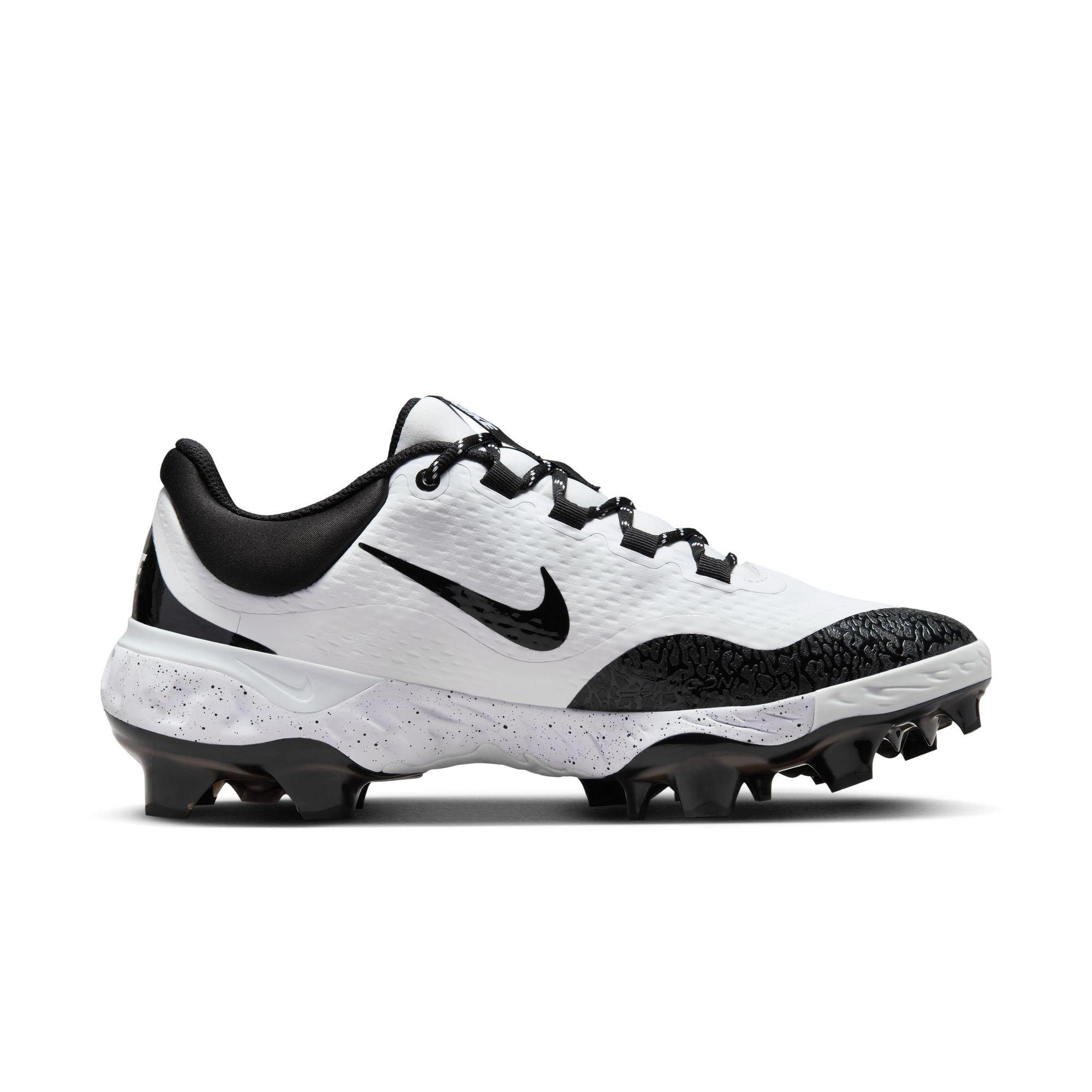 Nike Alpha Huarache Elite 4 Low MCS "White/Black" Men's Baseball Cleat - WHITE/BLACK Thumbnail View 2