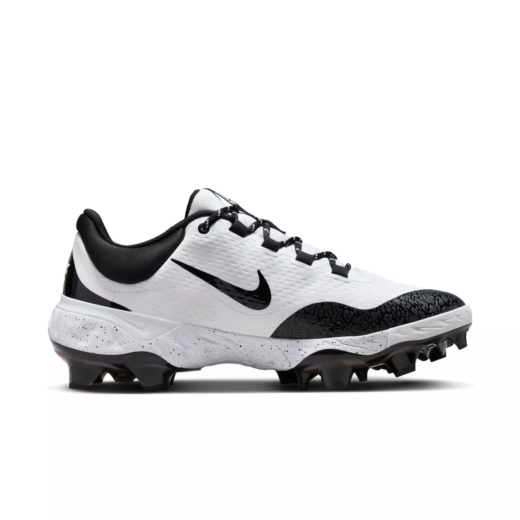 Nike Alpha Huarache Elite 4 Low MCS "White/Black" Men's Baseball Cleat - WHITE/BLACK
