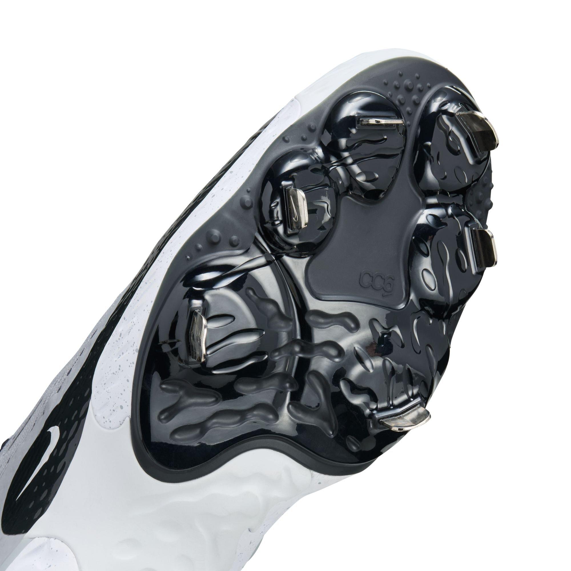 Nike Alpha Huarache Elite 4 Mid "Wolf Grey/Dk Smoke Grey/White" Men's Baseball Cleat - GREY/BLACK Thumbnail View 13