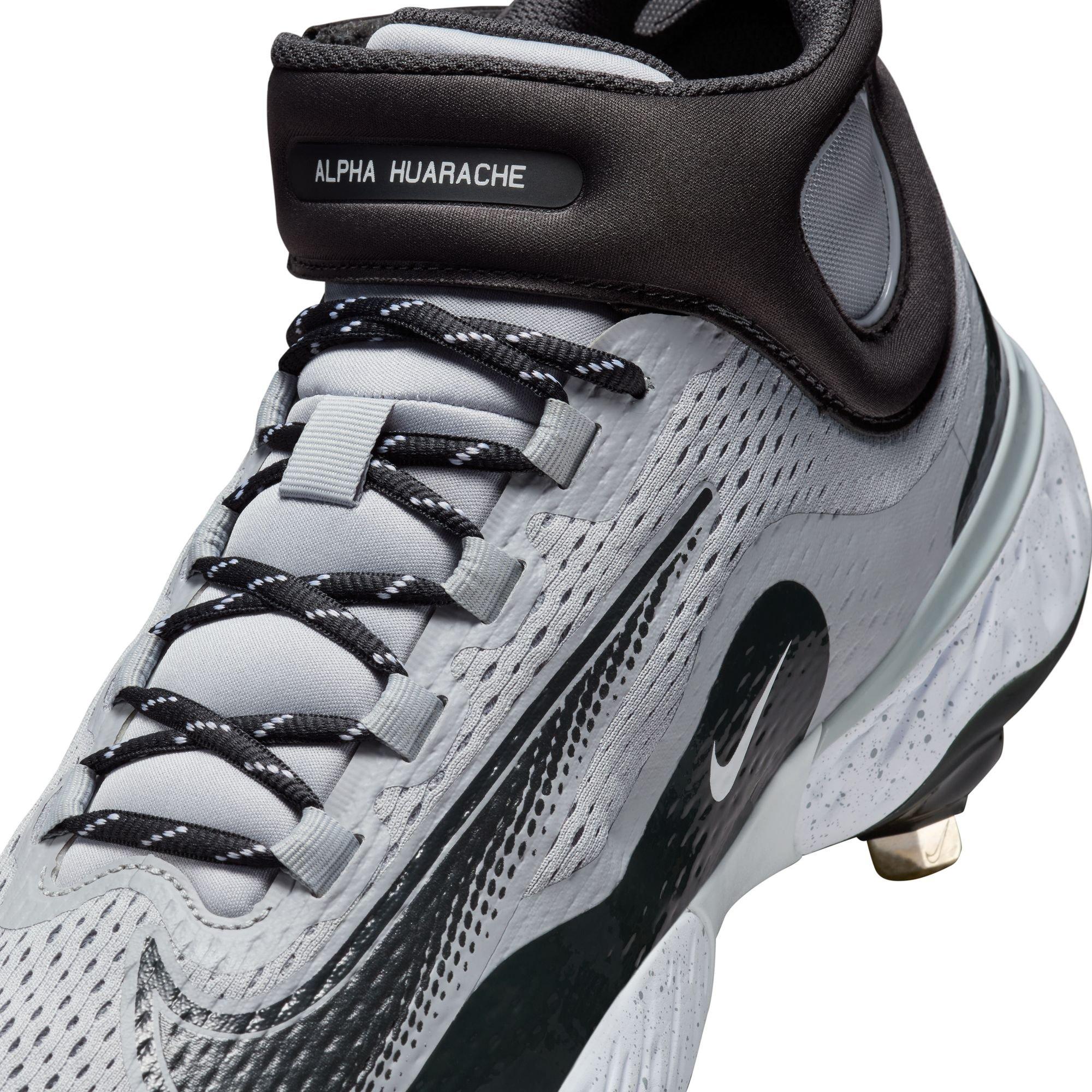 ✅ Nike Alpha Huarache Elite 4 Mid‎ Black Smoke Grey Metal Baseball Cleats Size 7 Nike Alpha Huarache Elite 4 Mid Baseball Cleat | Hibbett main image 4