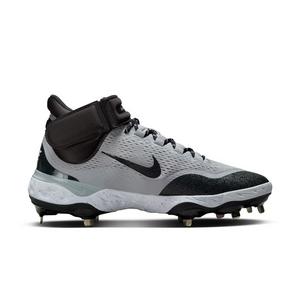 Nike Alpha Huarache Elite 4 Mid "Wolf Grey/Dk Smoke Grey/White" Men's Baseball Cleat