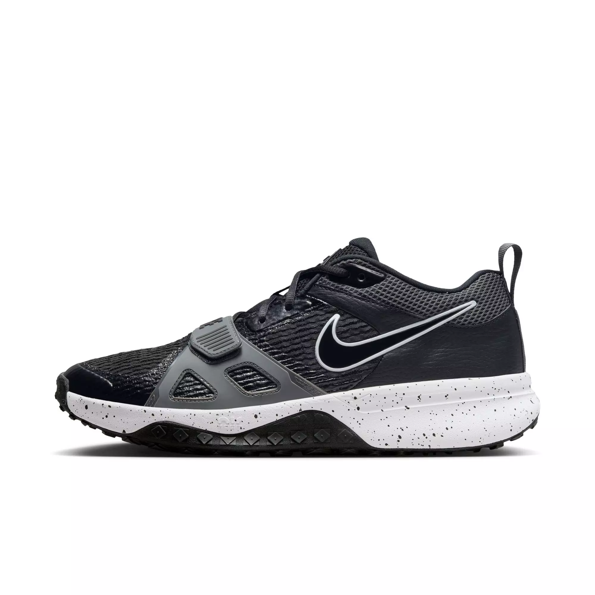 Nike Air Zoom Diamond Elite Turf "Black/White/Iron Grey/Volt" Men's Baseball Shoe