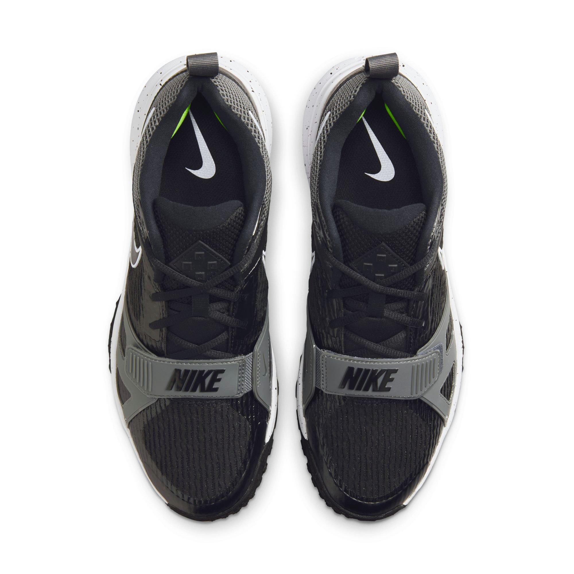 Nike Air Zoom Diamond Elite Turf "Black/White/Iron Grey/Volt" Men's Baseball Shoe - BLACK/GREY Thumbnail View 7