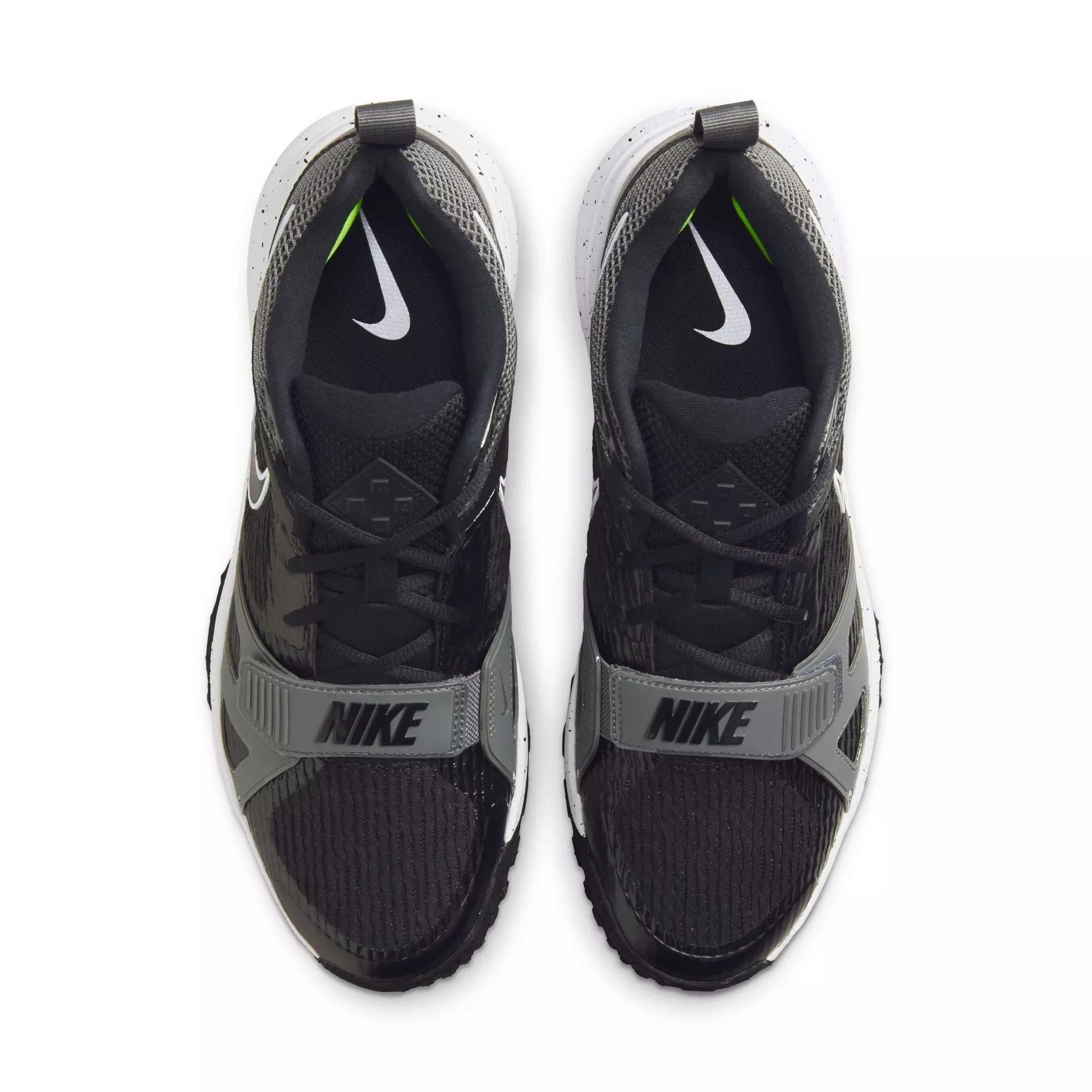 Nike Air Zoom Diamond Elite Turf "Black/White/Iron Grey/Volt" Men's Baseball Shoe - BLACK/GREY