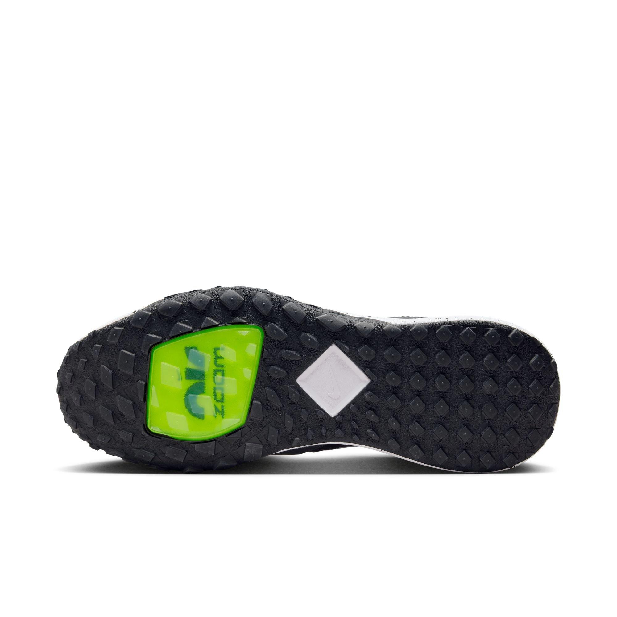 Nike Air Zoom Diamond Elite Turf "Black/White/Iron Grey/Volt" Men's Baseball Shoe - BLACK/GREY Thumbnail View 9