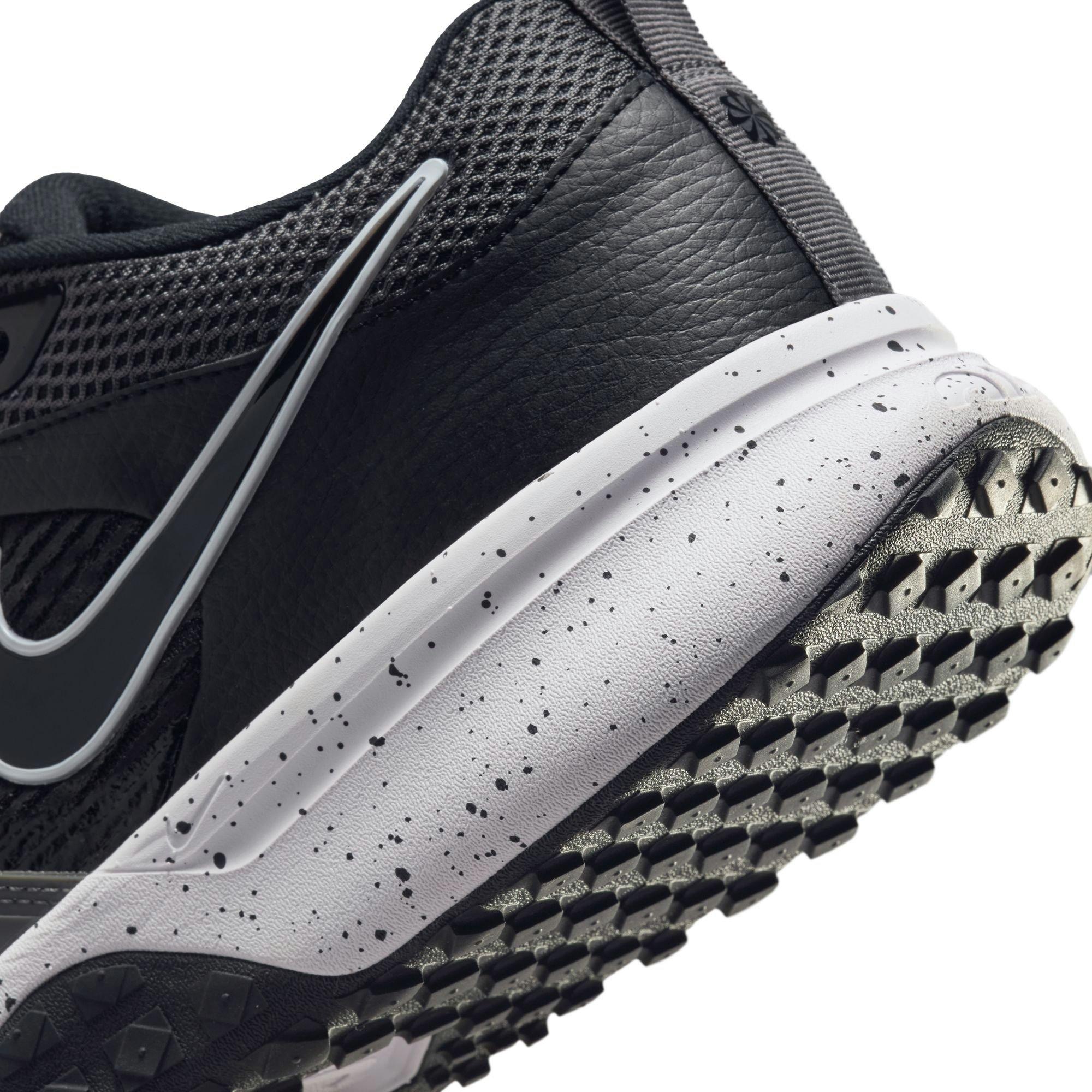 Nike Air Zoom Diamond Elite Turf "Black/White/Iron Grey/Volt" Men's Baseball Shoe - BLACK/GREY Thumbnail View 11