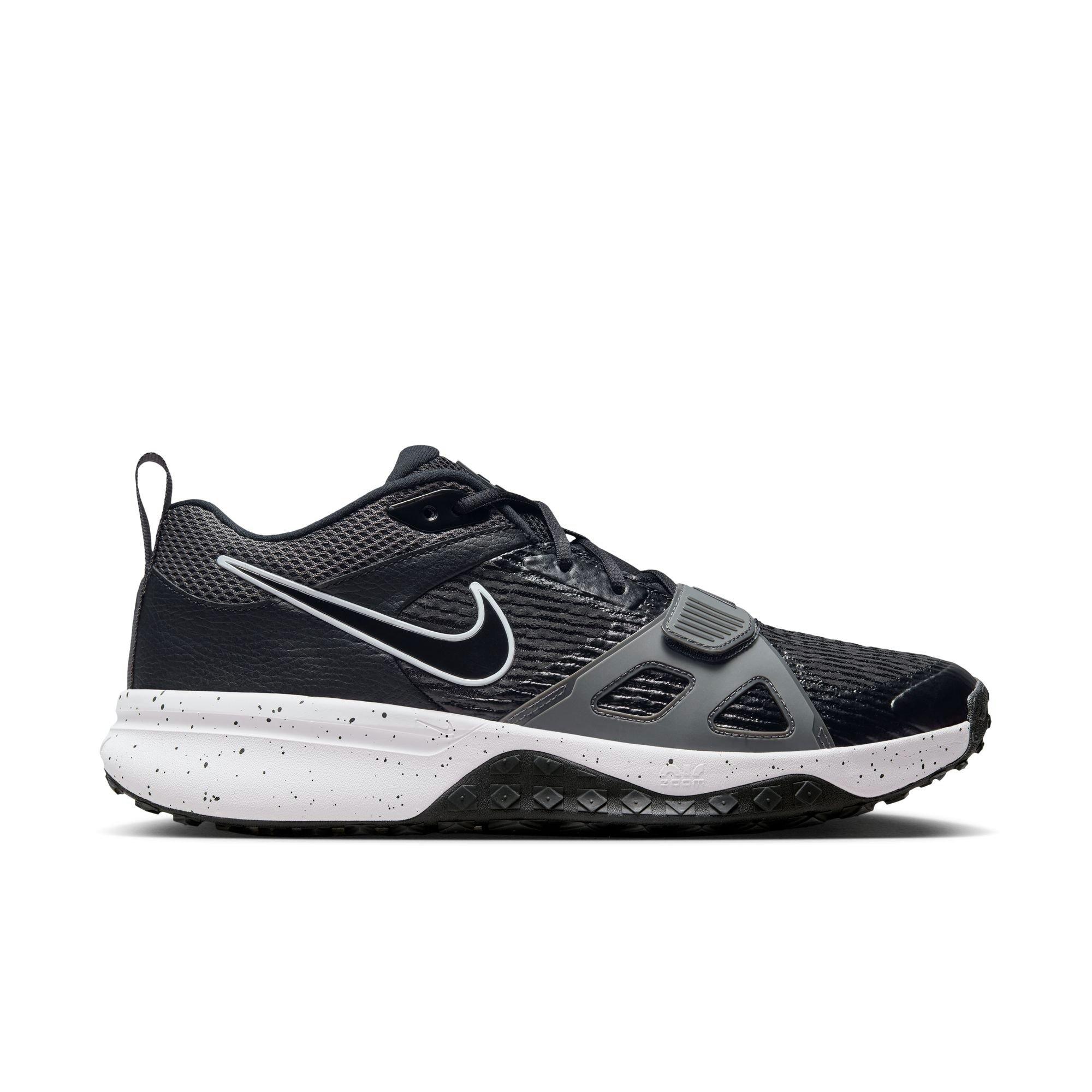 Nike Air Zoom Diamond Elite Turf "Black/White/Iron Grey/Volt" Men's Baseball Shoe - BLACK/GREY Thumbnail View 1