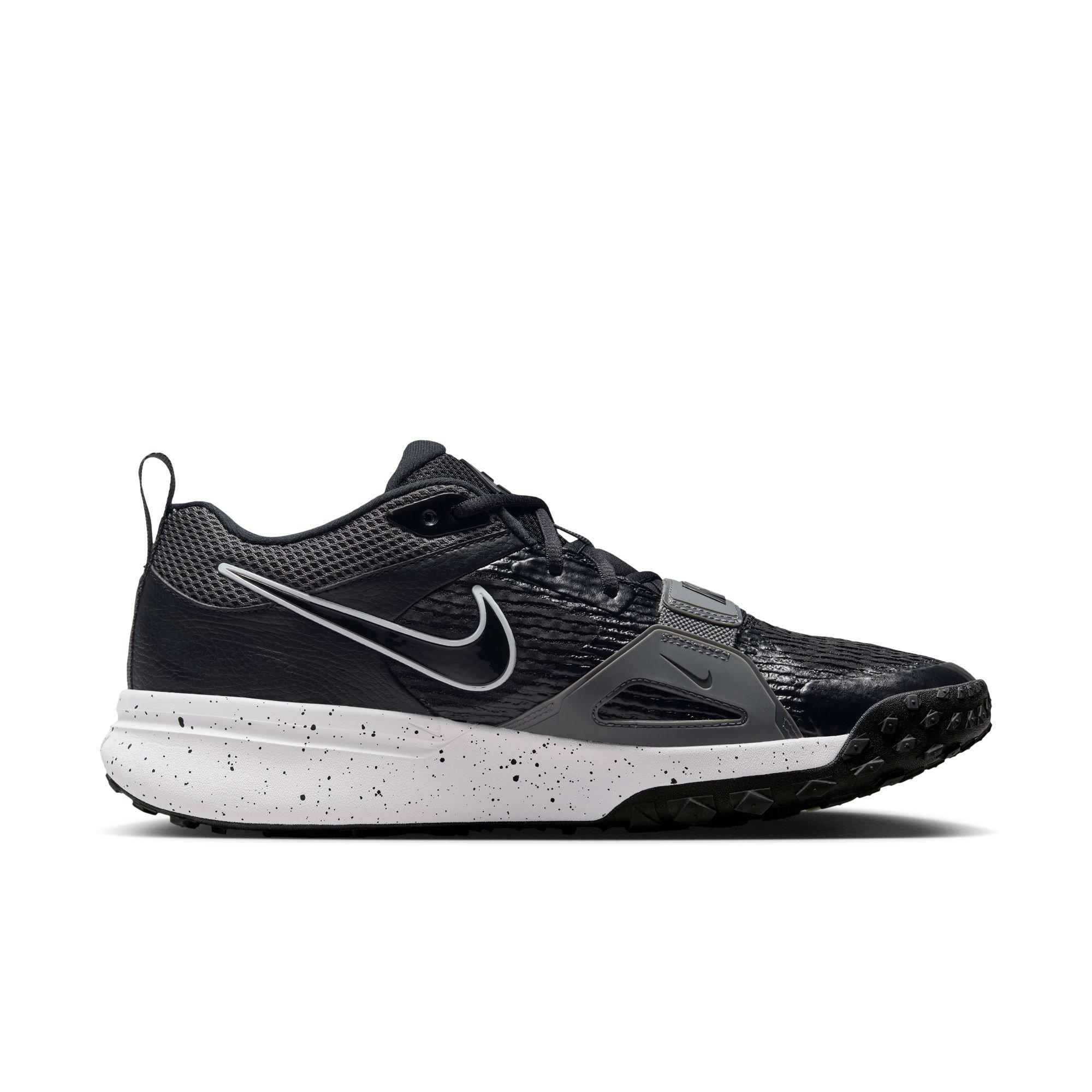Nike Air Zoom Diamond Elite Turf "Black/White/Iron Grey/Volt" Men's Baseball Shoe - BLACK/GREY Thumbnail View 2