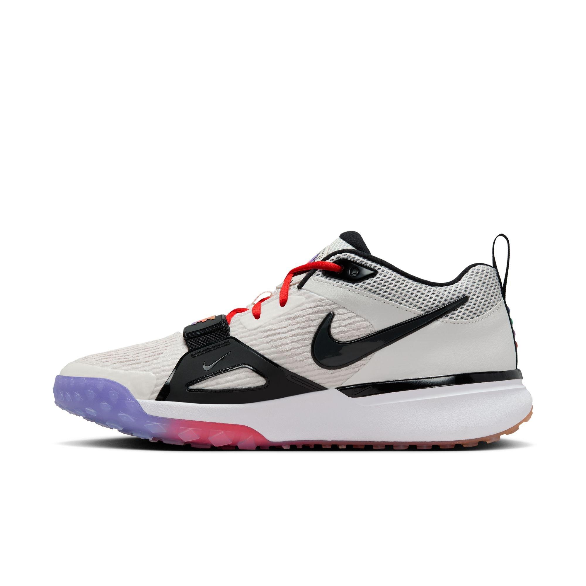 Nike Air Zoom Diamond Elite Turf PE "Phantom/Royal Pulse/Dark Russet/Black" Men's Baseball Shoe - WHITE/ROYAL Thumbnail View 4