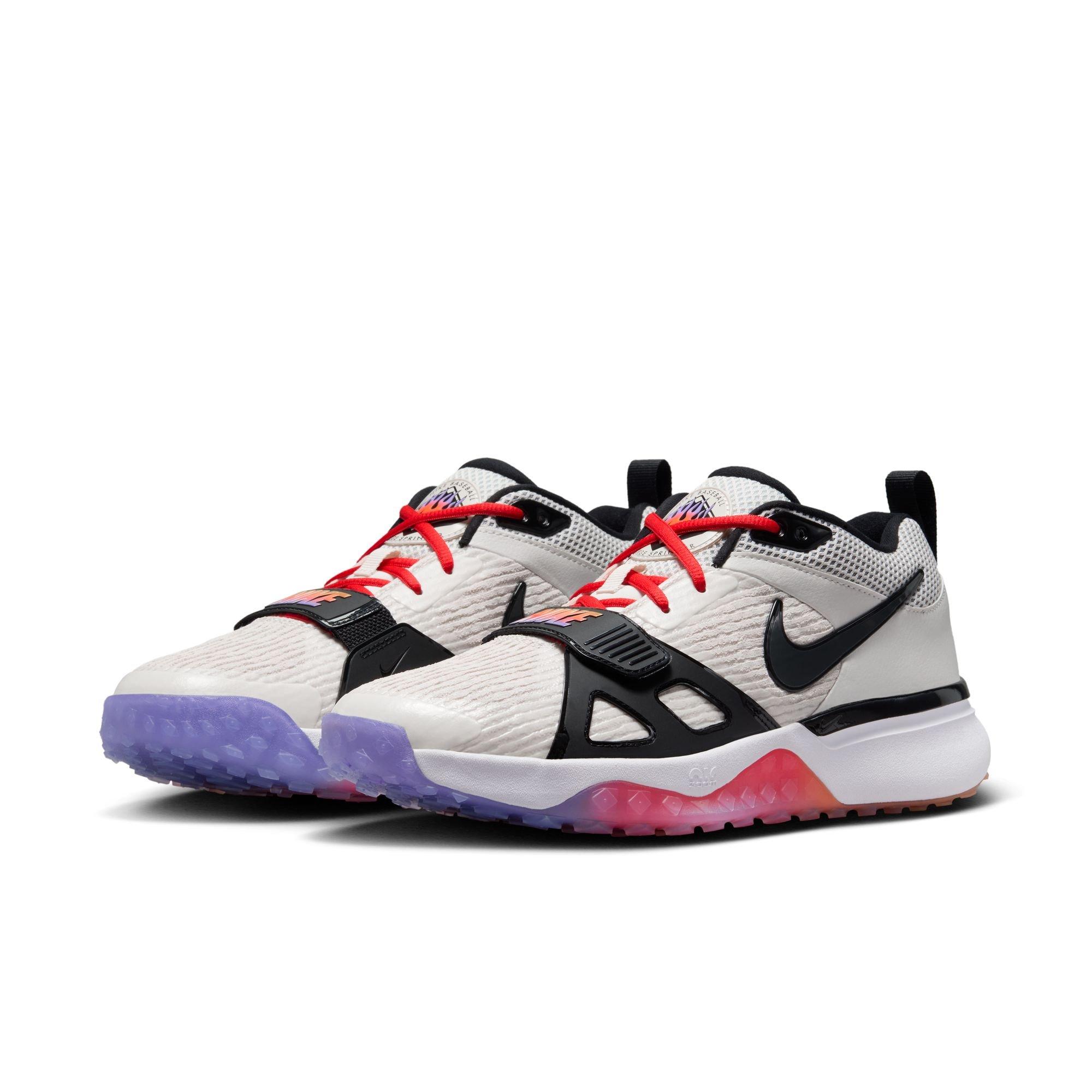 Nike Air Zoom Diamond Elite Turf PE "Phantom/Royal Pulse/Dark Russet/Black" Men's Baseball Shoe - WHITE/ROYAL Thumbnail View 5