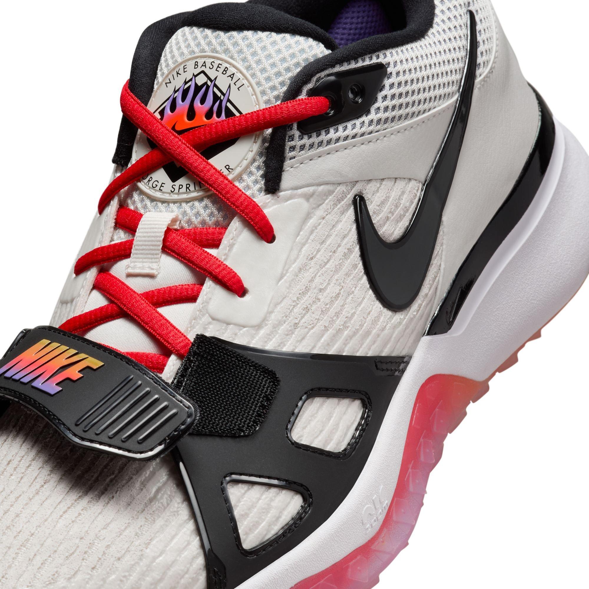 Nike Air Zoom Diamond Elite Turf PE "Phantom/Royal Pulse/Dark Russet/Black" Men's Baseball Shoe - WHITE/ROYAL Thumbnail View 10