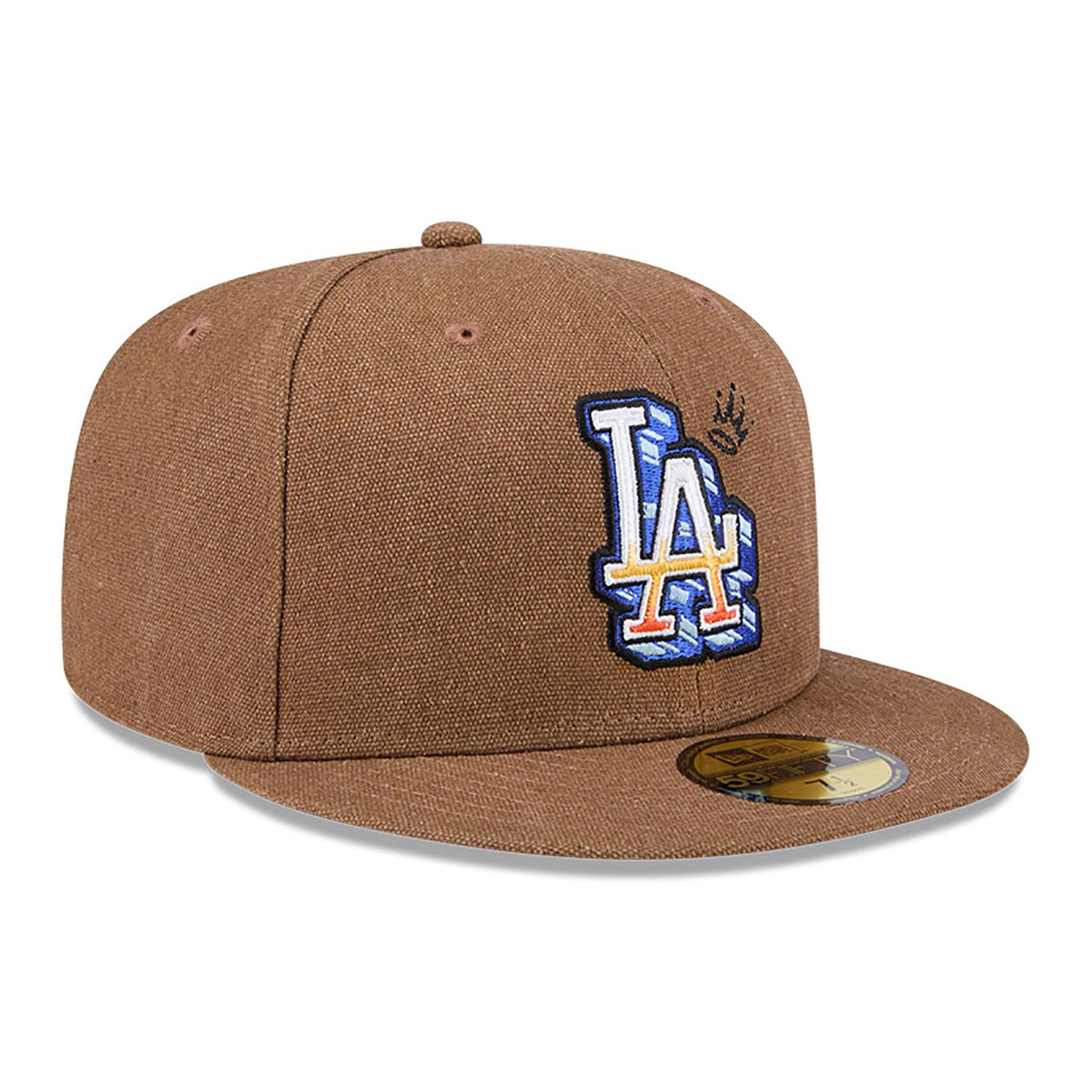 Men's New Era Los Angeles Dodgers 59FIFTY Workwear Fitted Hat-Wheat