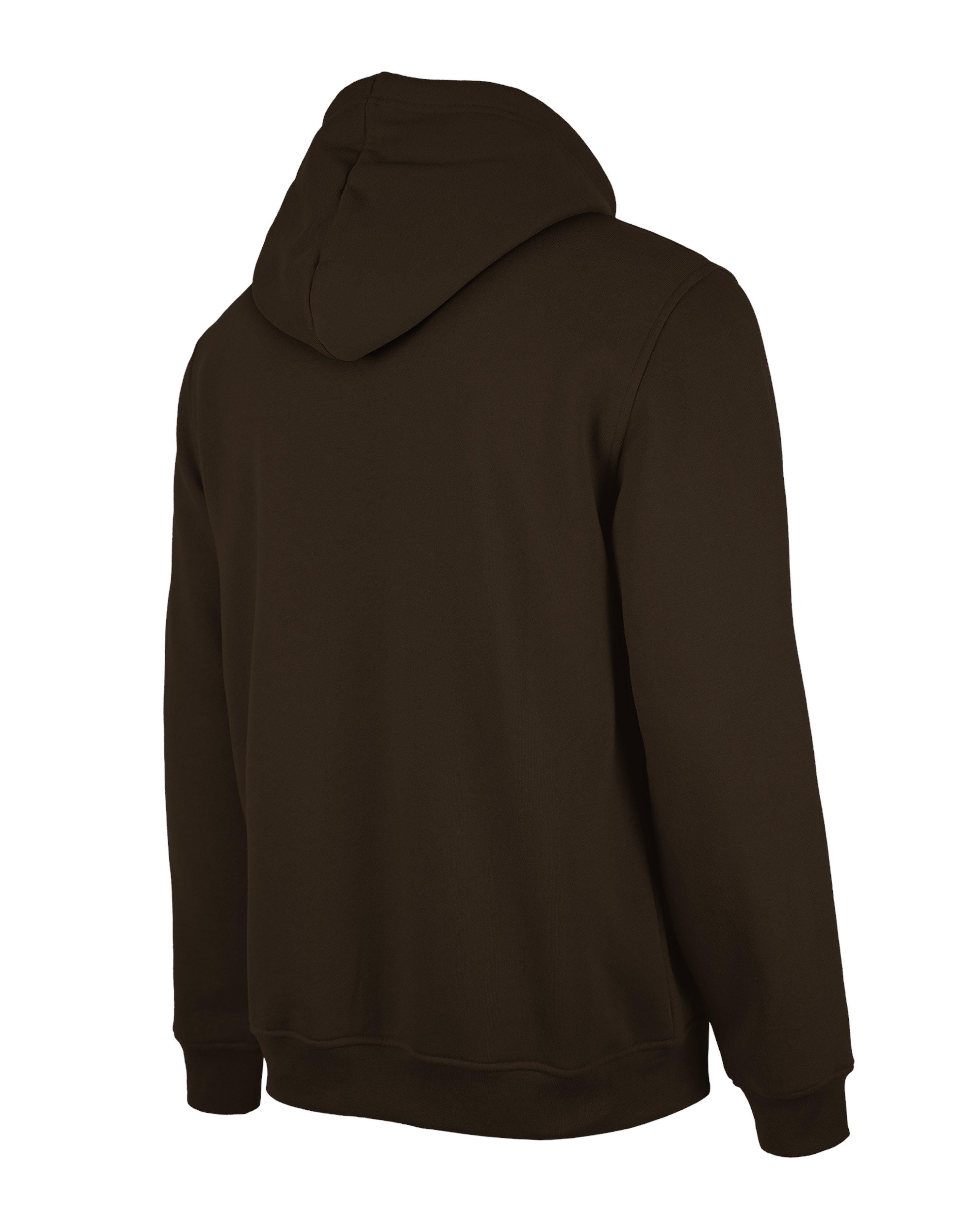 New Era Men's Chicago Bulls Upholstered Hoodie-Brown - BROWN Thumbnail View 4