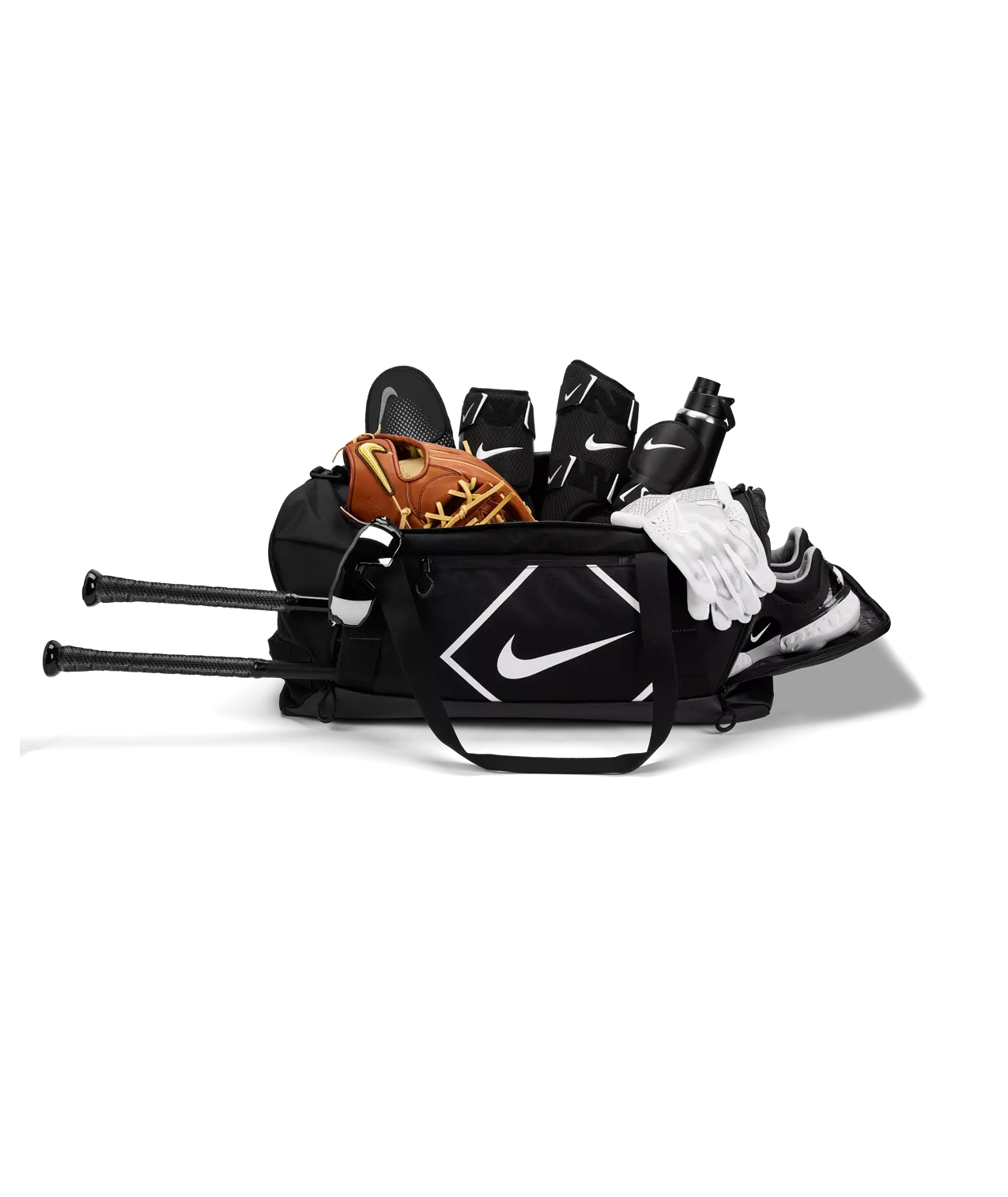 Nike Diamond Baseball Duffel Bag - Black - BLACK/WHITE