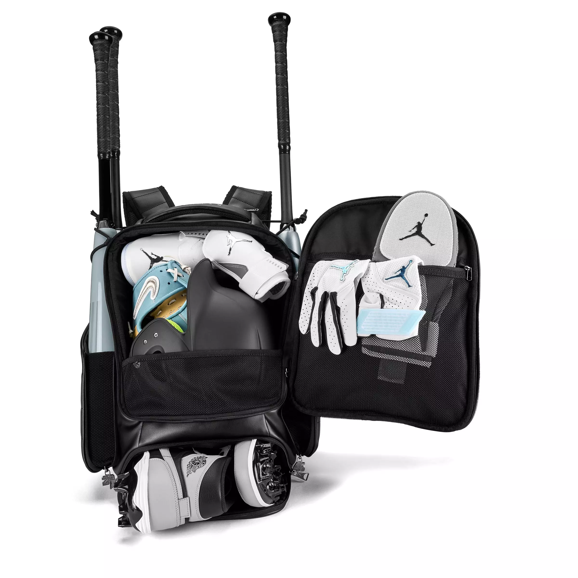 Jordan Fly Elite Baseball Batpack - Black - BLACK/SILVER