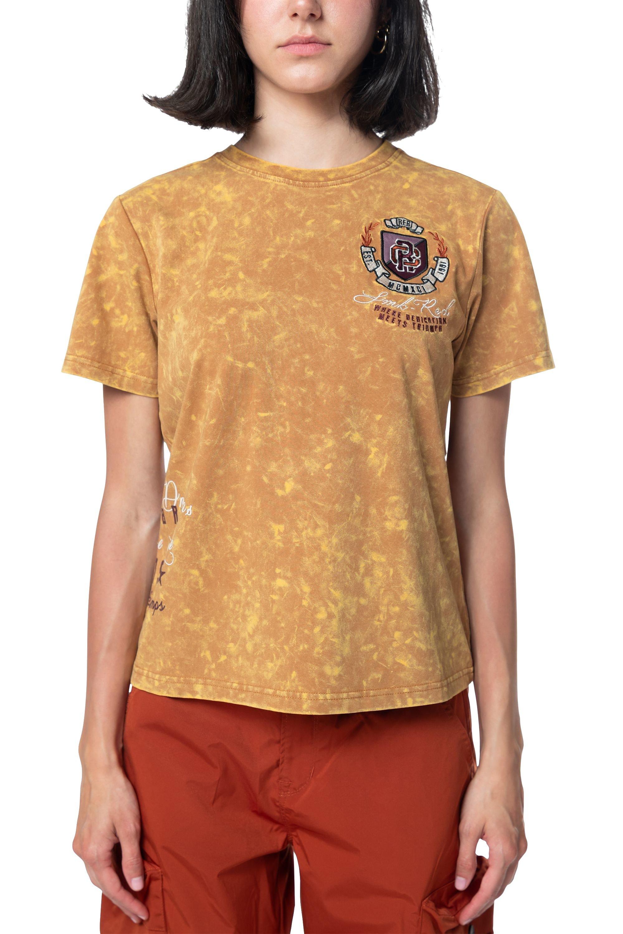 Smoke Rise Women's Coll SMKRS Tee - Flax - TAN Thumbnail View 1