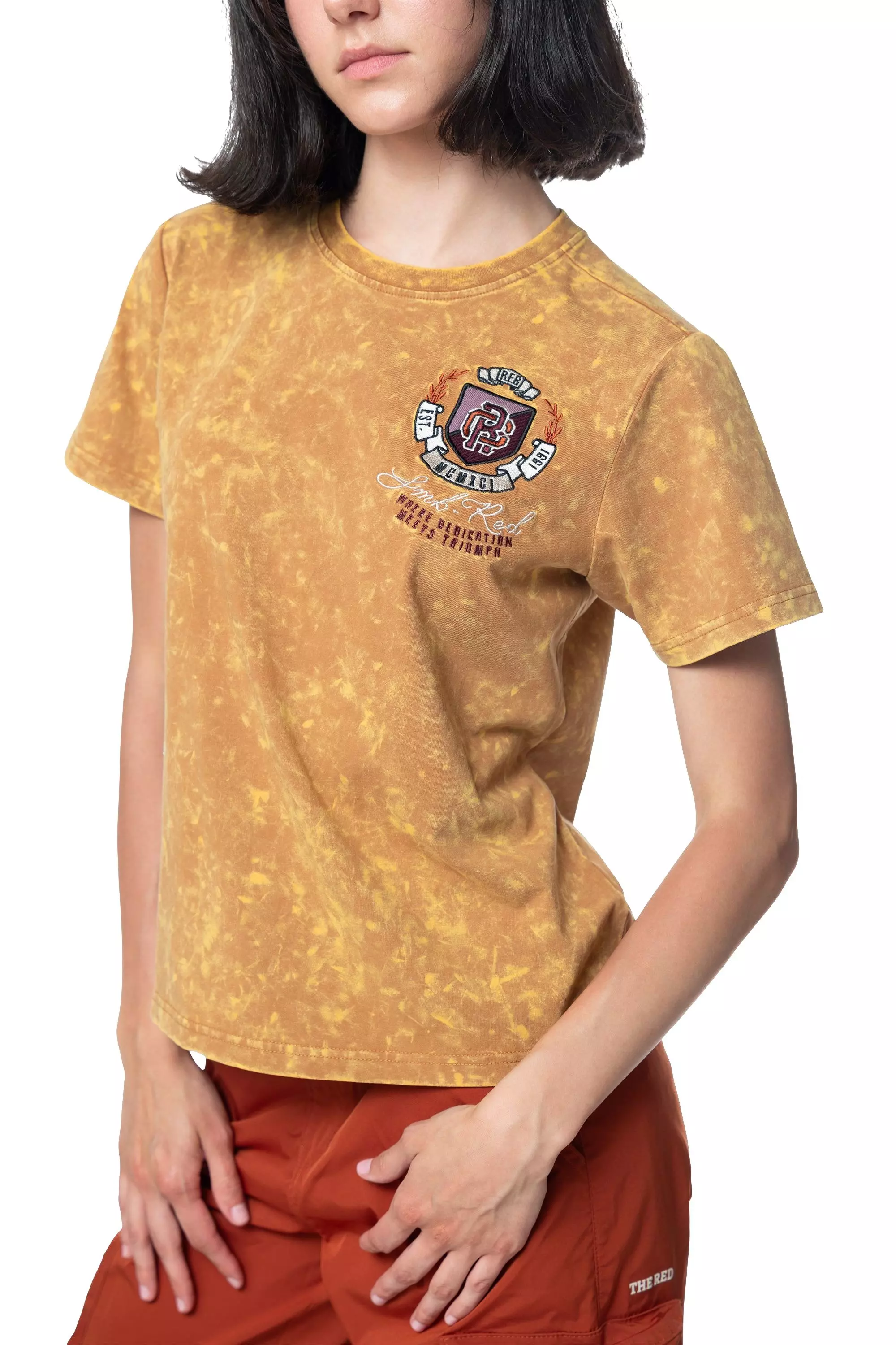 Smoke Rise Women's Coll SMKRS Tee - Flax - TAN