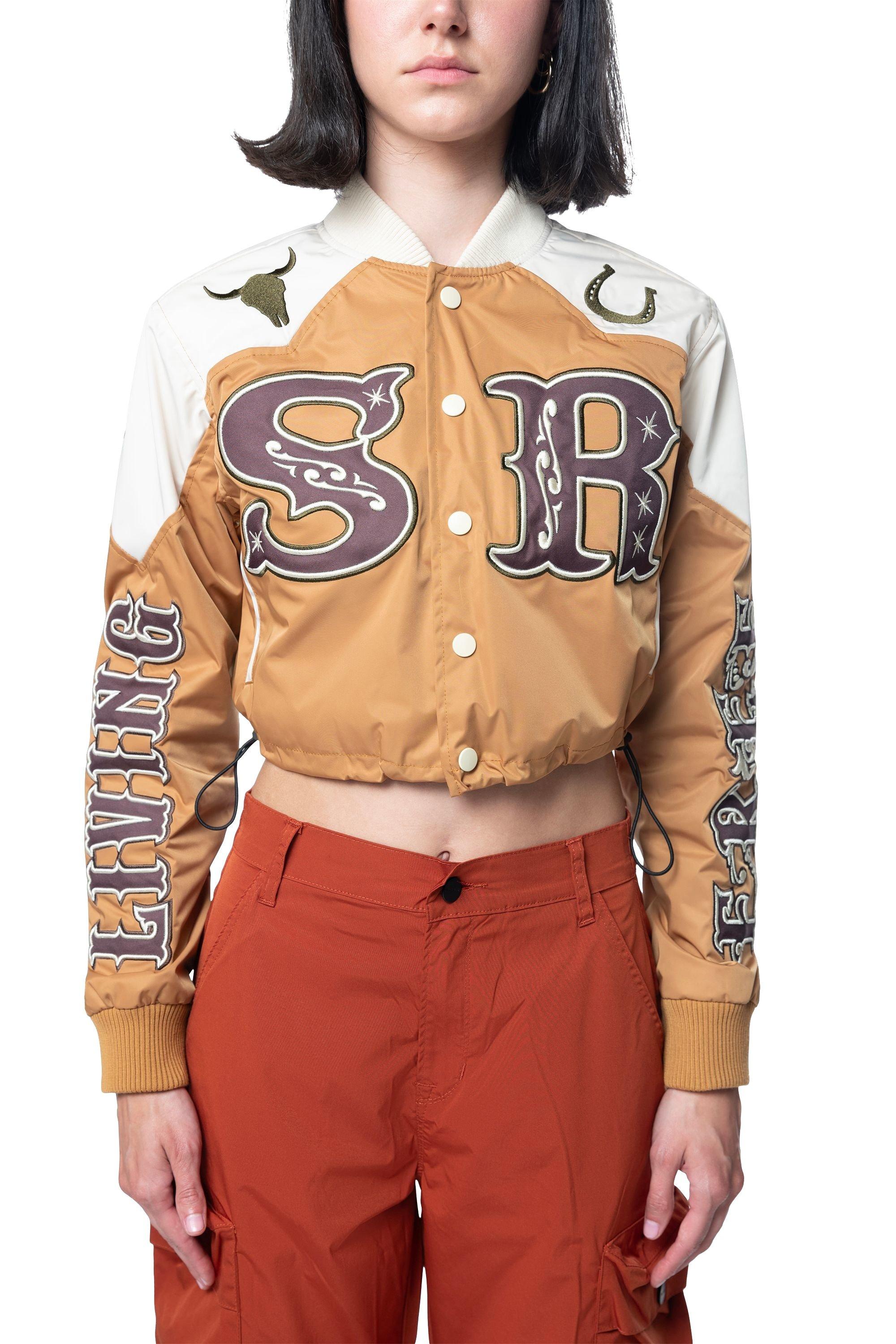 Smoke Rise Women's Rodeo Woven Cropped Jacket - Flax - TAN Thumbnail View 1