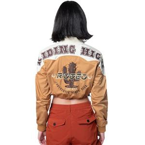Smoke Rise Women's Rodeo Woven Cropped Jacket - Flax