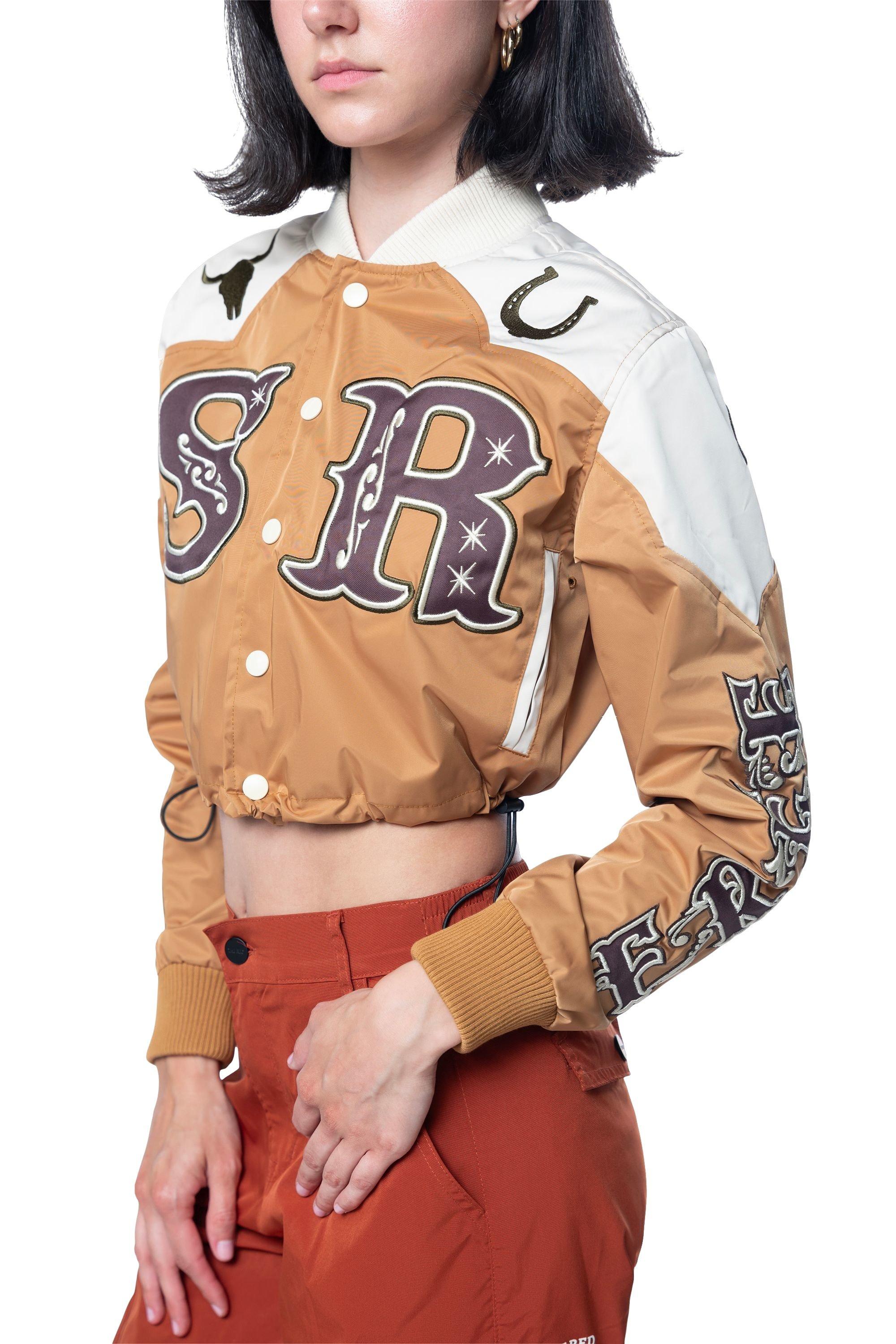 Smoke Rise Women's Rodeo Woven Cropped Jacket - Flax - TAN Thumbnail View 4