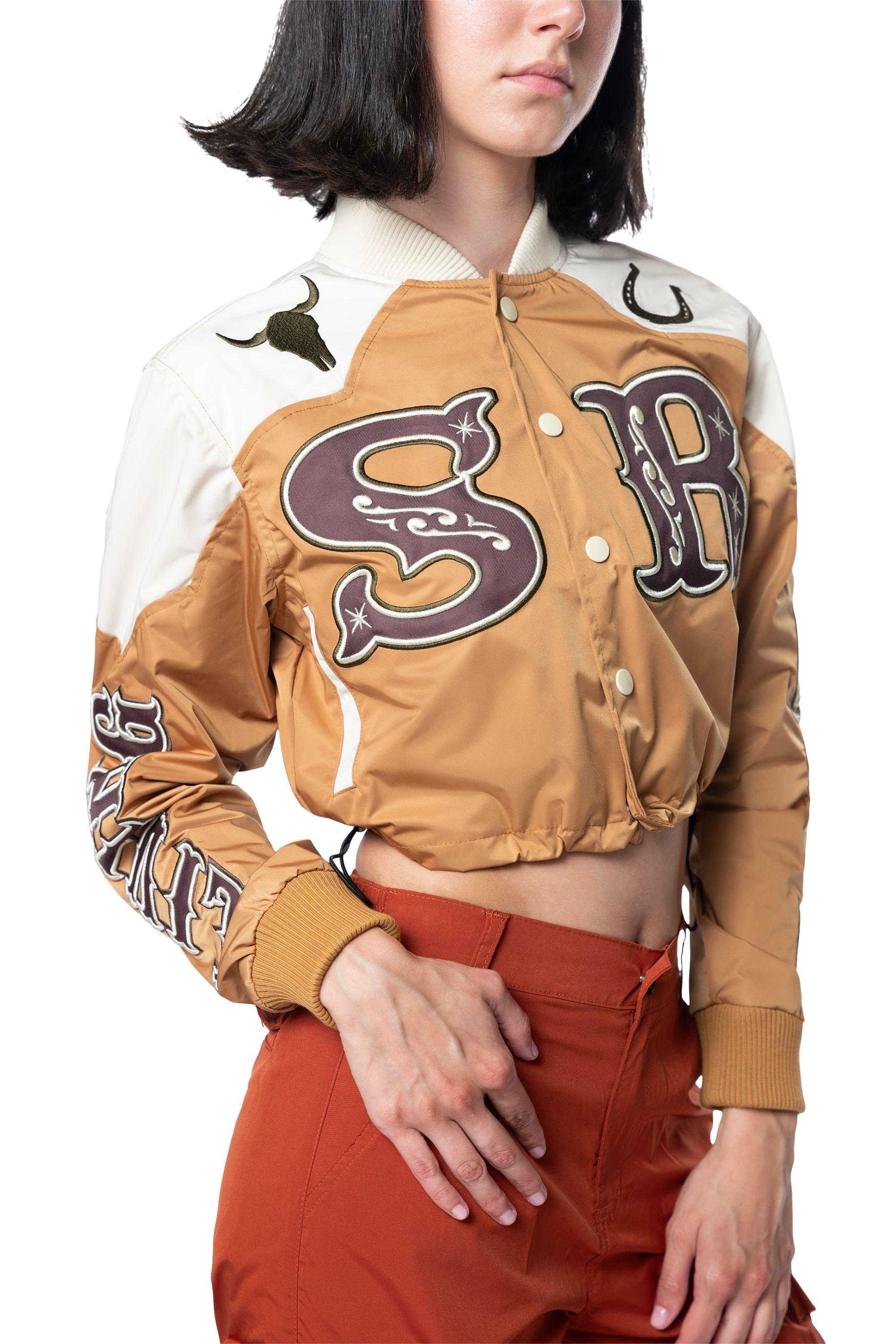 Smoke Rise Women's Rodeo Woven Cropped Jacket - Flax - TAN Thumbnail View 5