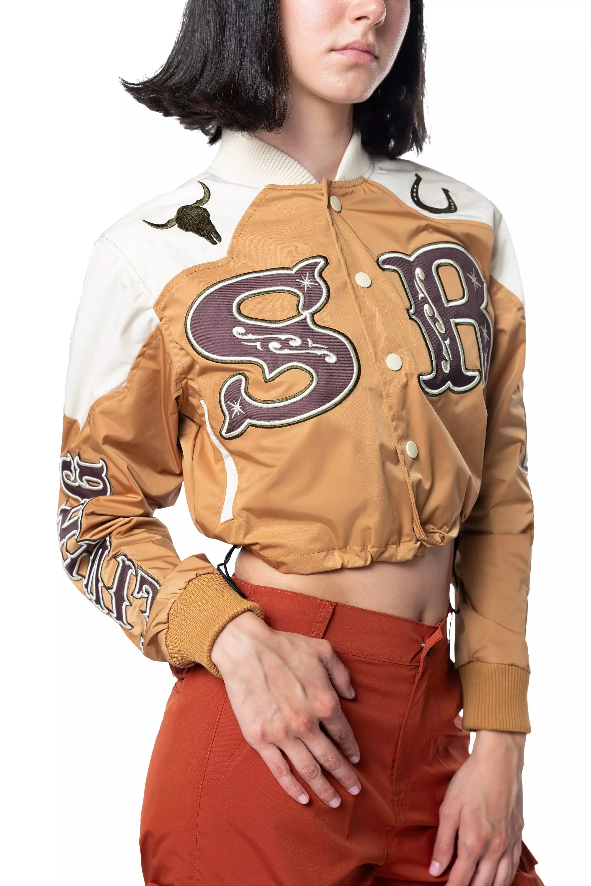 Smoke Rise Women's Rodeo Woven Cropped Jacket - Flax - TAN