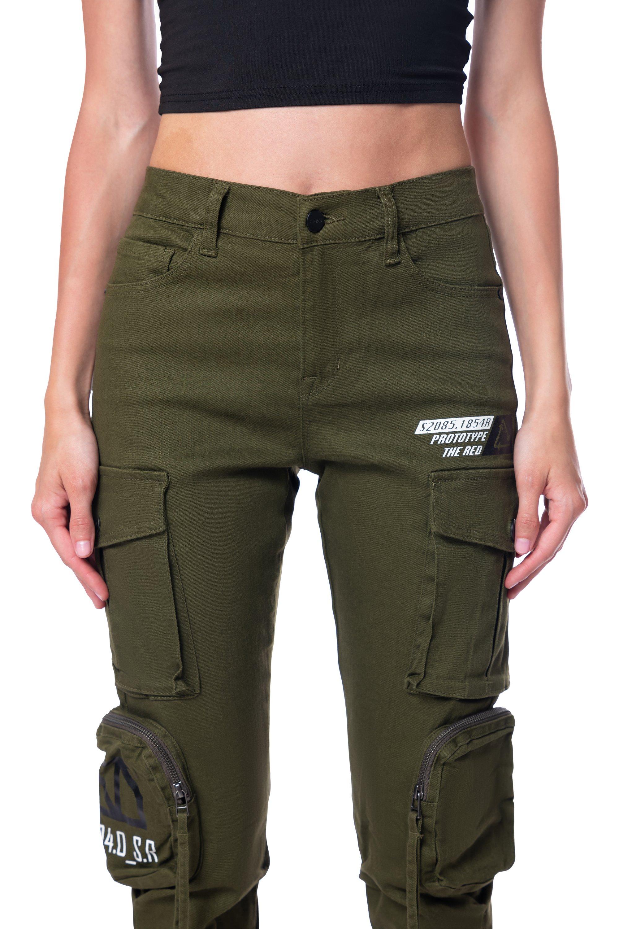 Smoke Rise Men's Twill High Rise Stacked Pants - Olive - OLIVE Thumbnail View 7
