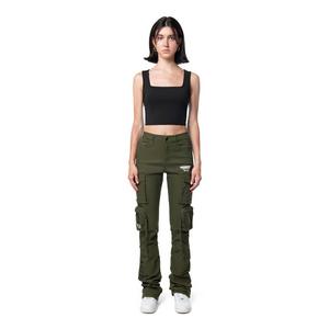 Smoke Rise Men's Twill High Rise Stacked Pants - Olive