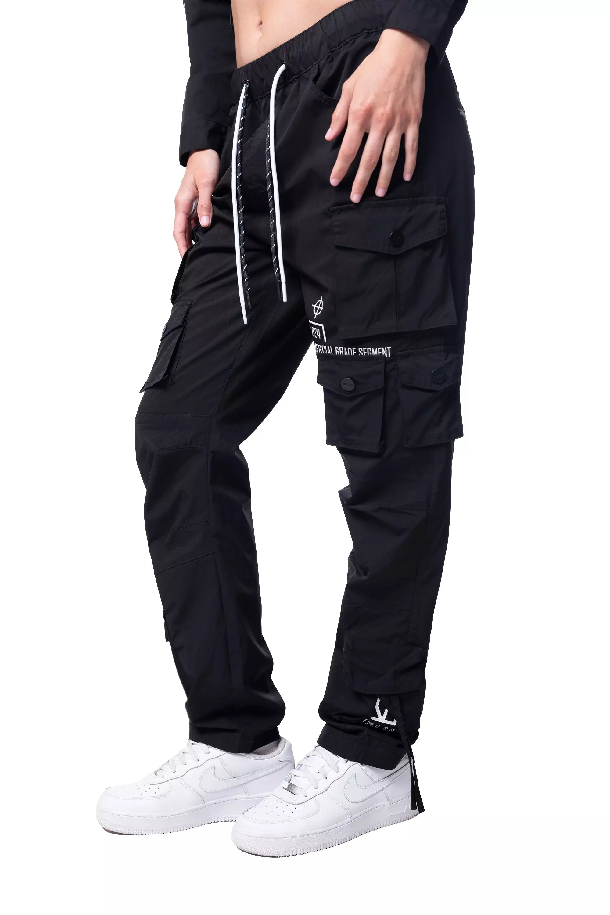 Smoke Rise Women's Relaxed Slouch Woven Pants - Black - BLACK