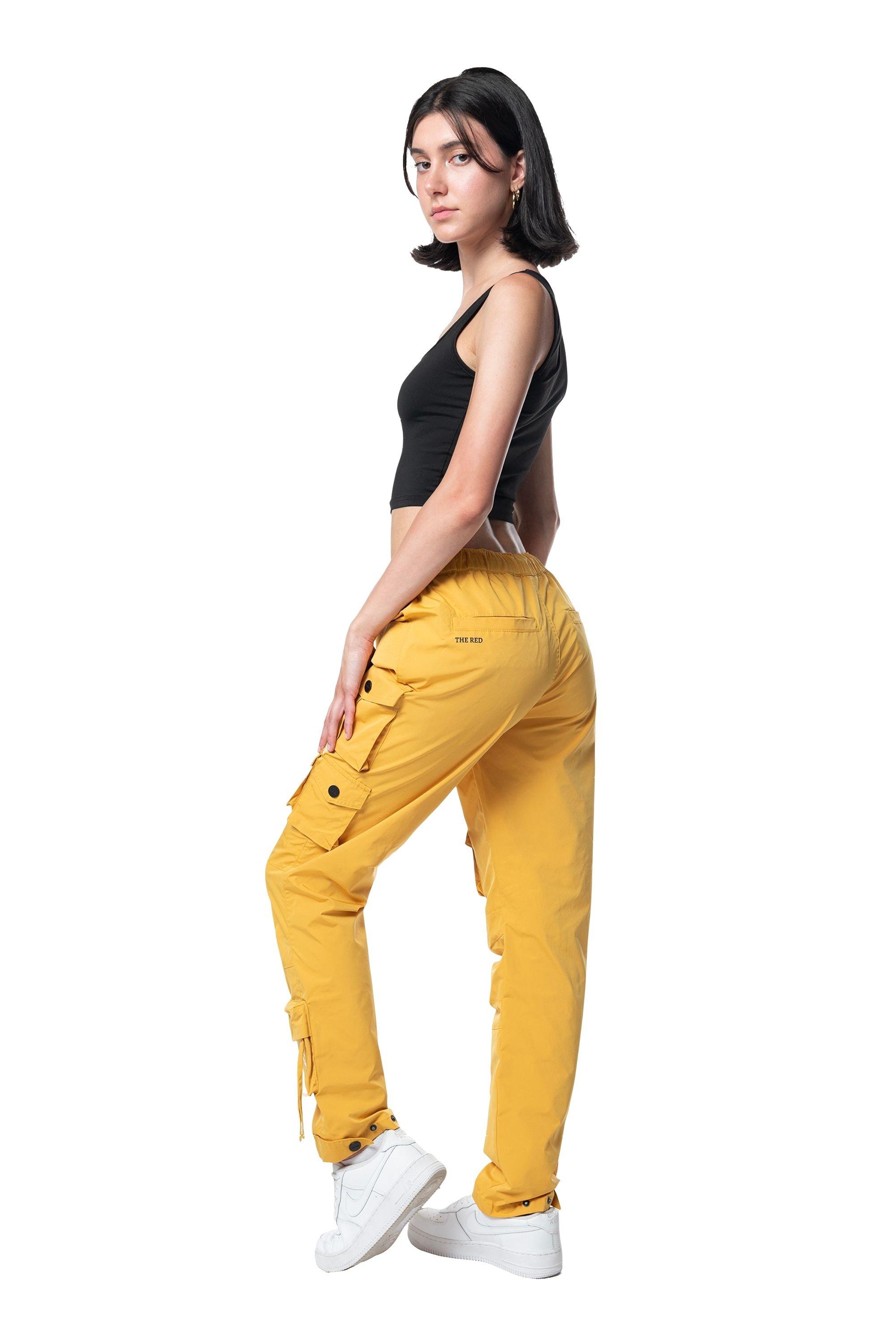 Smoke Rise Women's Relaxed Slouch Woven Pants - Mustard - YELLOW Thumbnail View 3