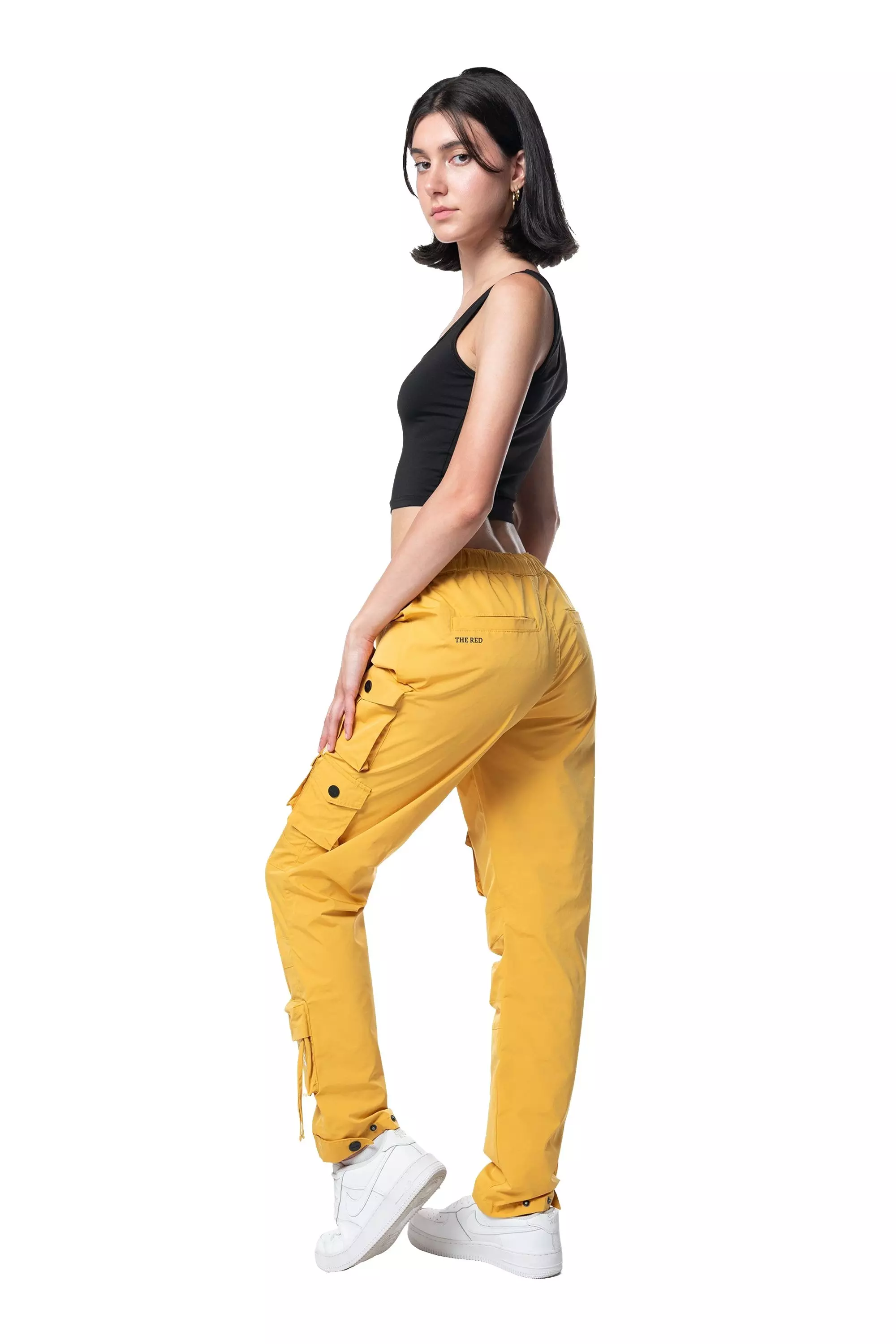 Smoke Rise Women's Relaxed Slouch Woven Pants - Mustard - YELLOW