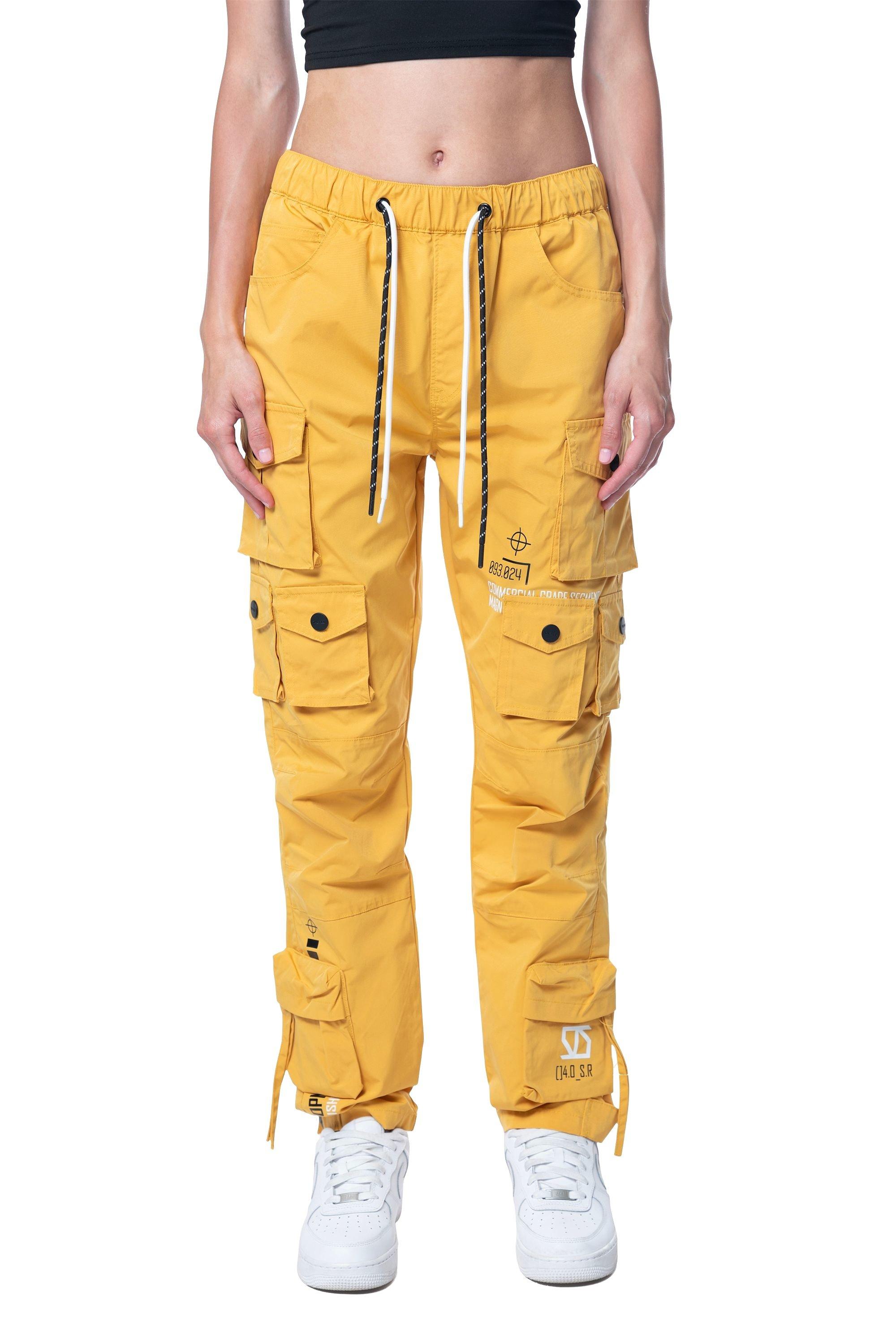 Smoke Rise Women's Relaxed Slouch Woven Pants - Mustard - YELLOW Thumbnail View 4