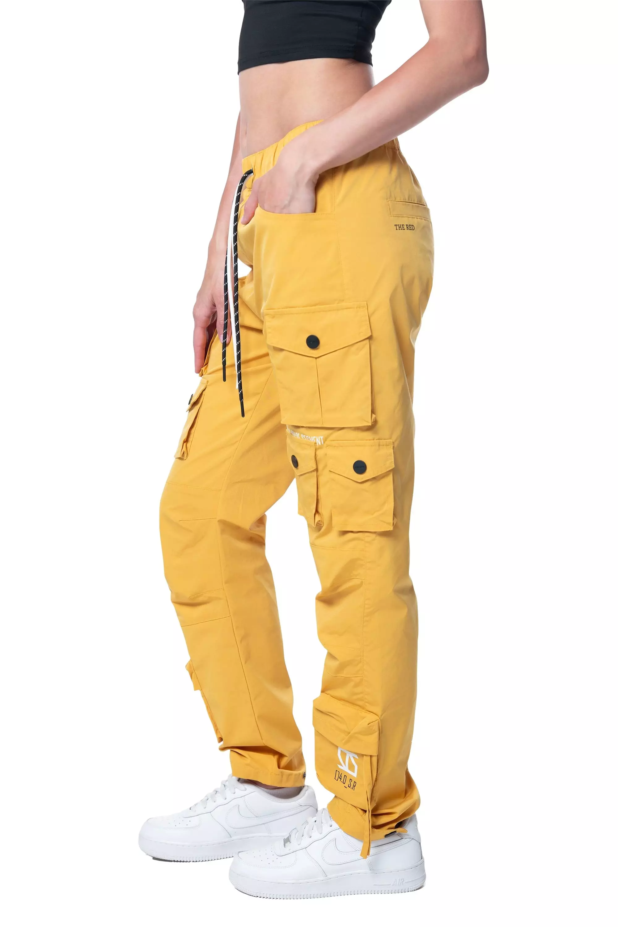Smoke Rise Women's Relaxed Slouch Woven Pants - Mustard - YELLOW