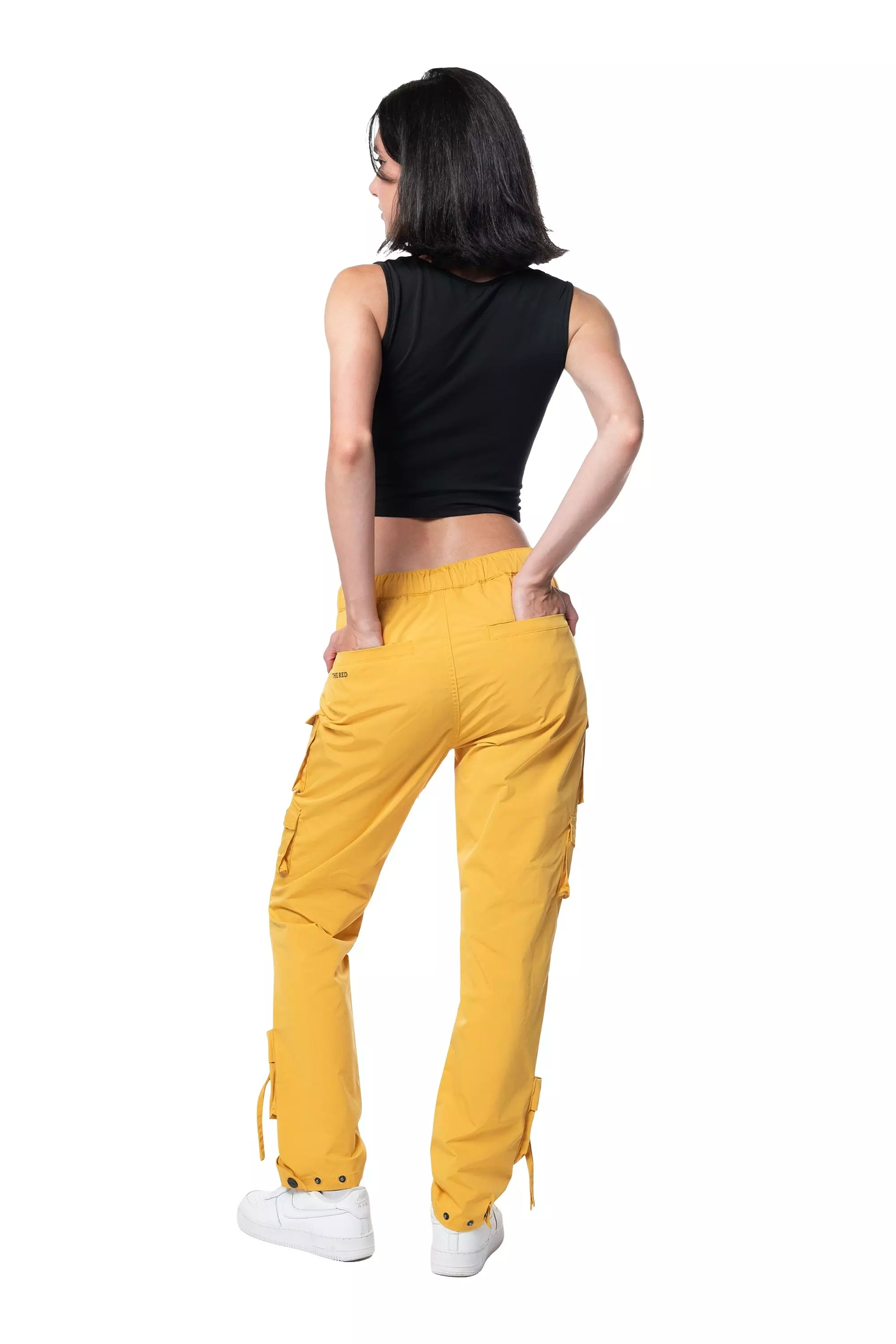 Smoke Rise Women's Relaxed Slouch Woven Pants - Mustard - YELLOW