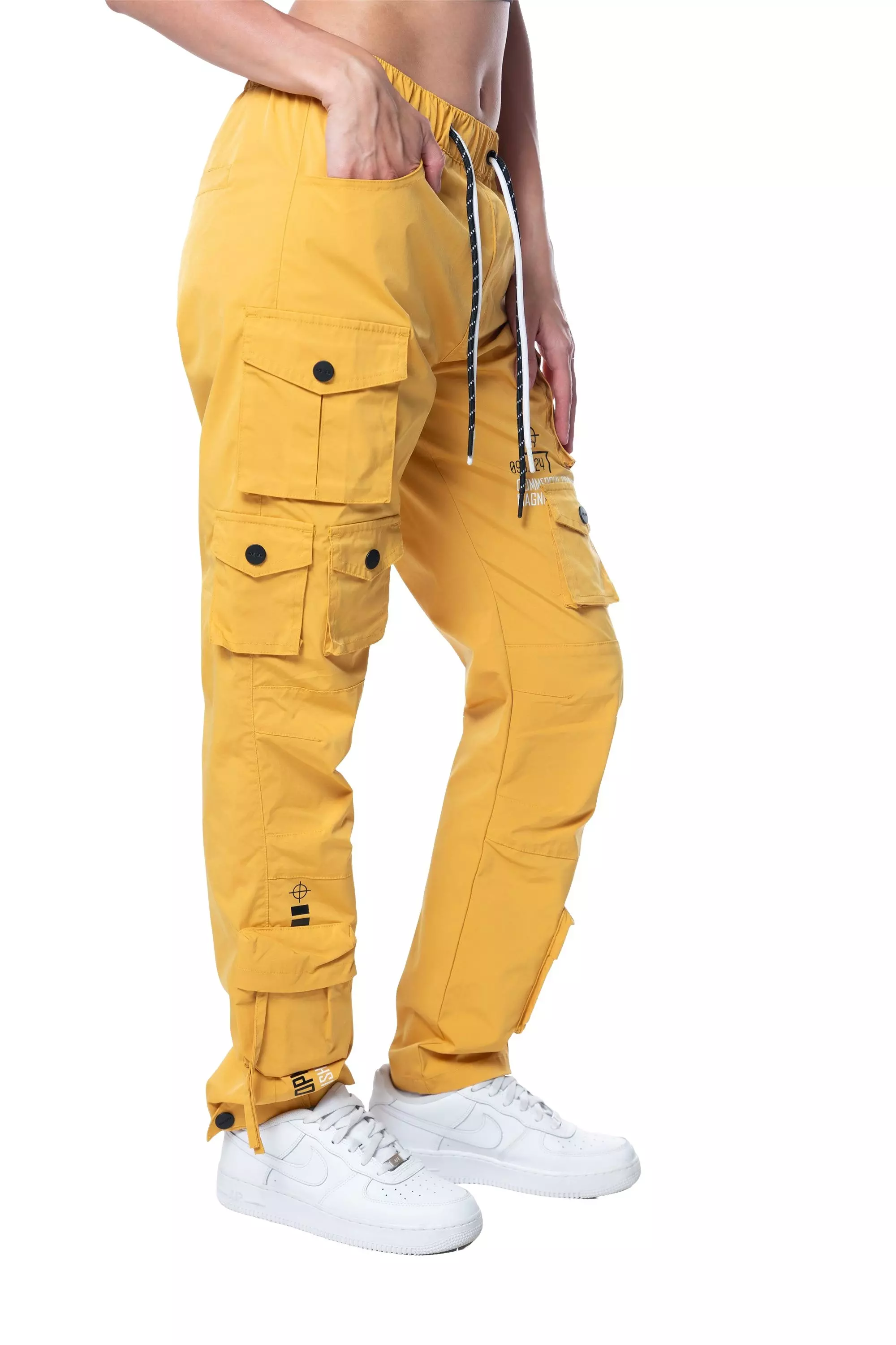 Smoke Rise Women's Relaxed Slouch Woven Pants - Mustard - YELLOW