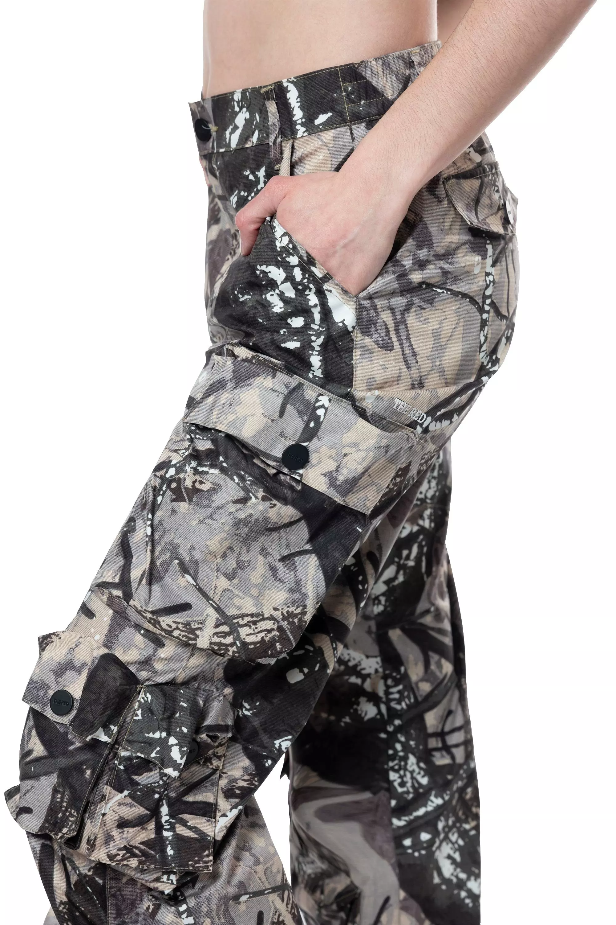 Smoke Rise Women's Wide Leg Woven Pants - Camo - CAMOUFLAGE