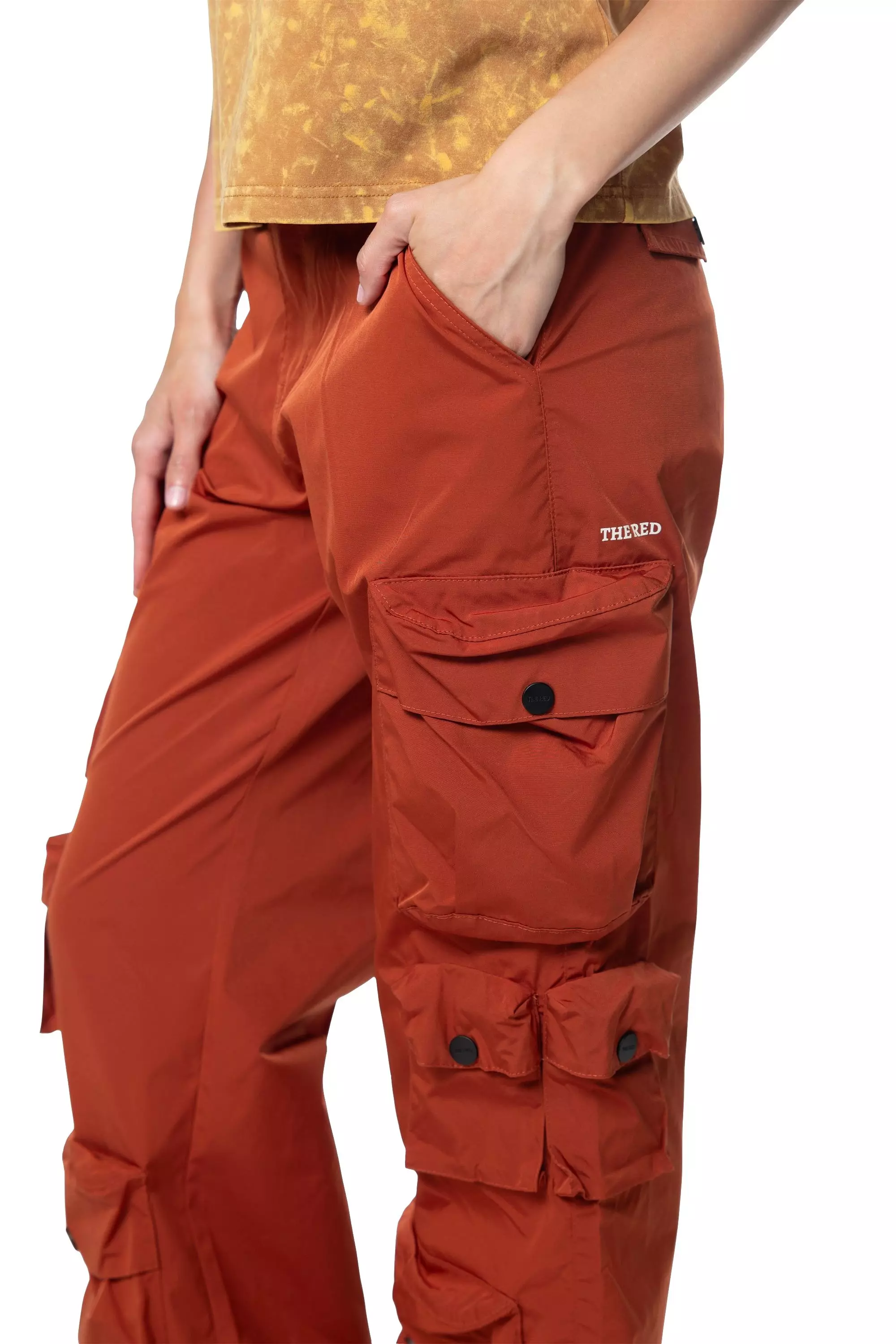 Smoke Rise Women's Wide Leg Woven Pants - Picante - RED