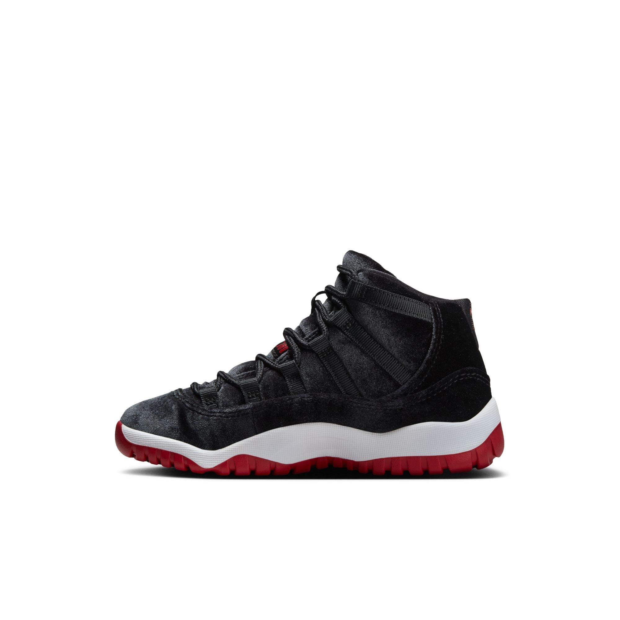 Jordan 11 Retro "Bred Velvet" Preschool Girl's Shoe