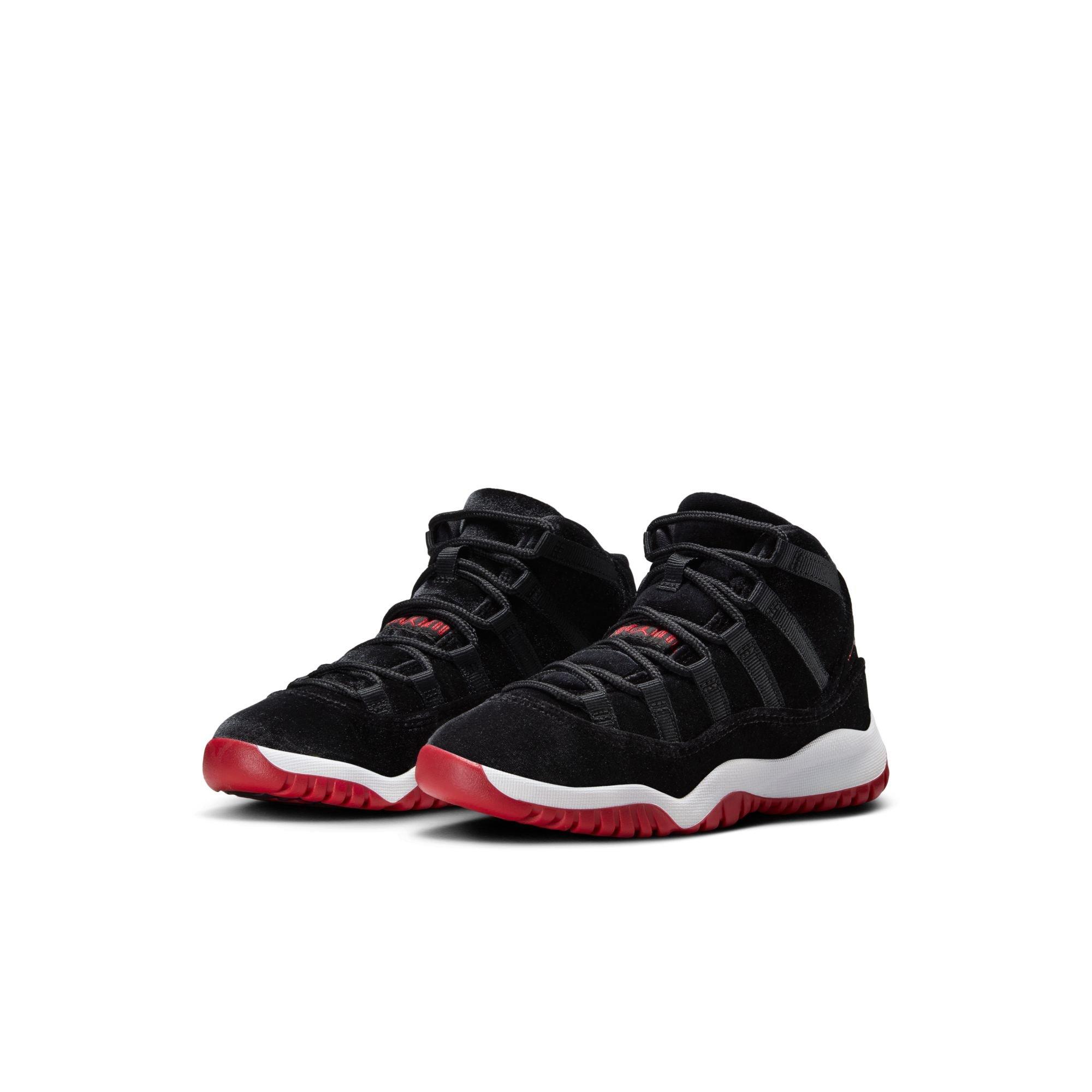 Jordan 11 Retro "Bred Velvet" Preschool Girl's Shoe