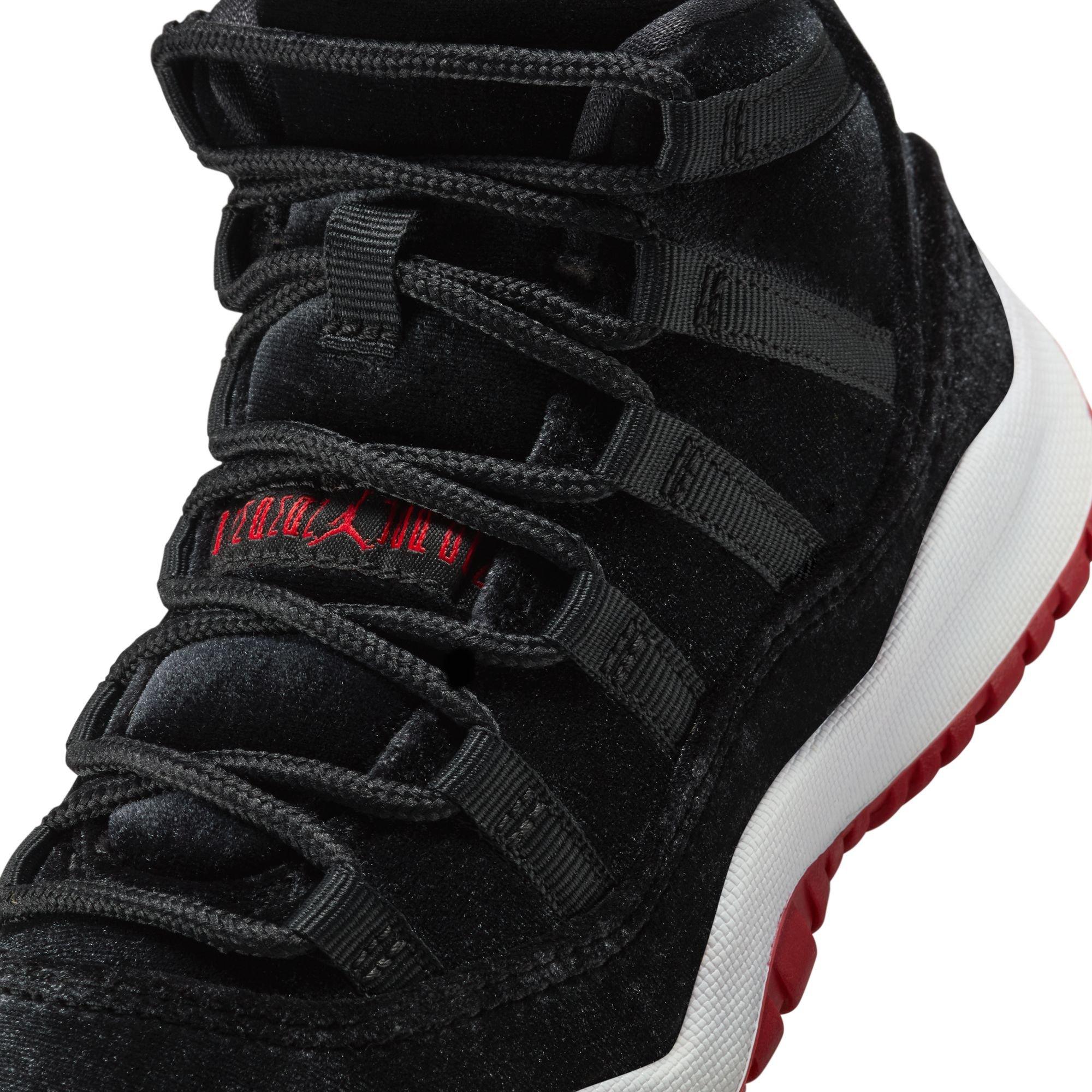 Jordan 11 Retro "Bred Velvet" Preschool Girl's Shoe