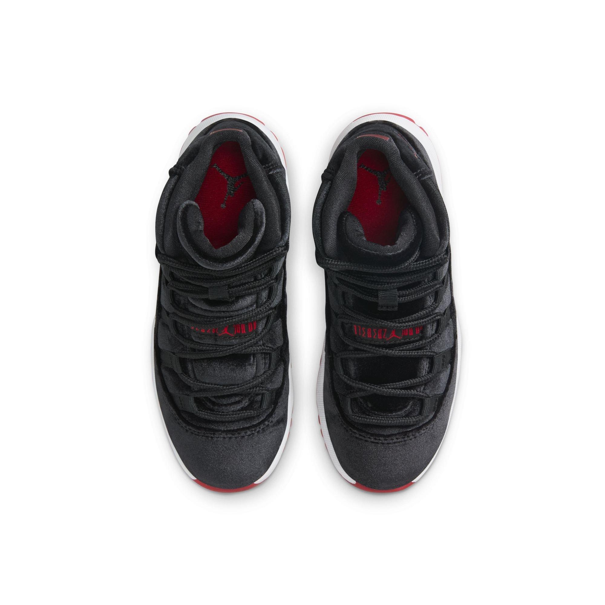 Jordan 11 Retro "Bred Velvet" Preschool Girl's Shoe