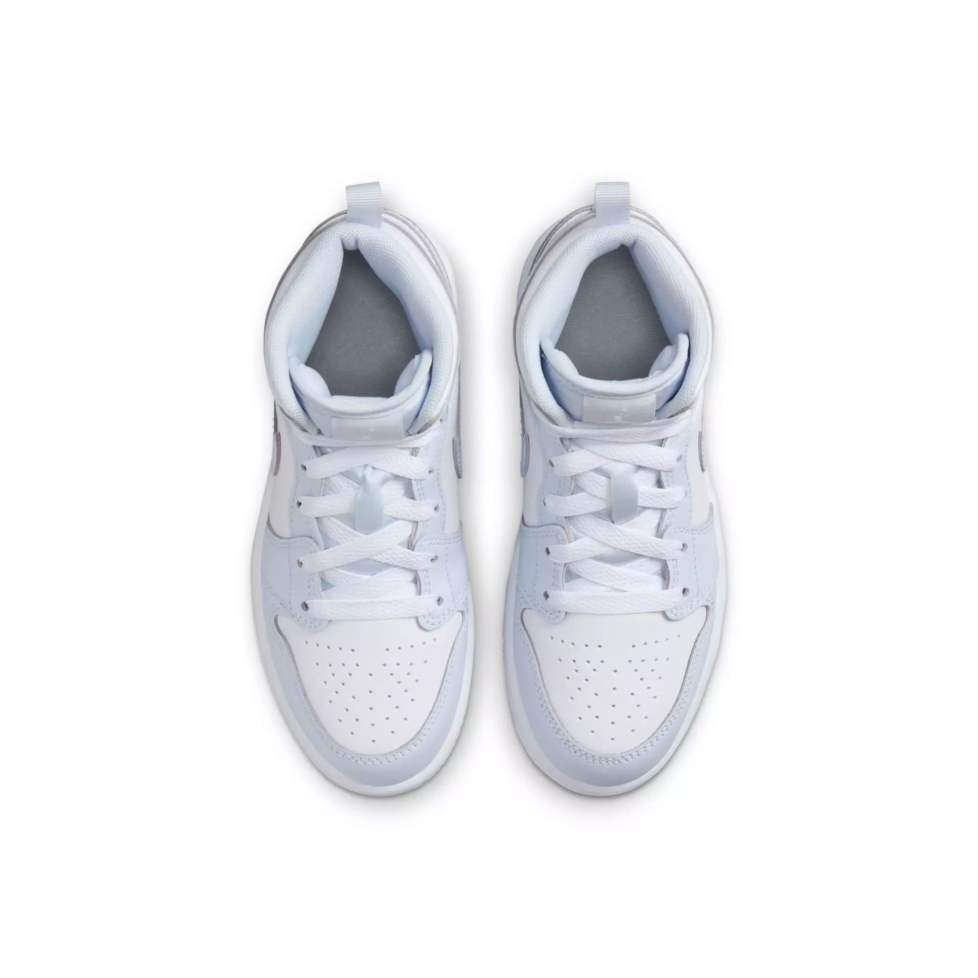 Jordan 1 Mid "Cobalt Bliss/White/Neutral Grey" Preschool Girls' Shoe - LT BLUE/GREY