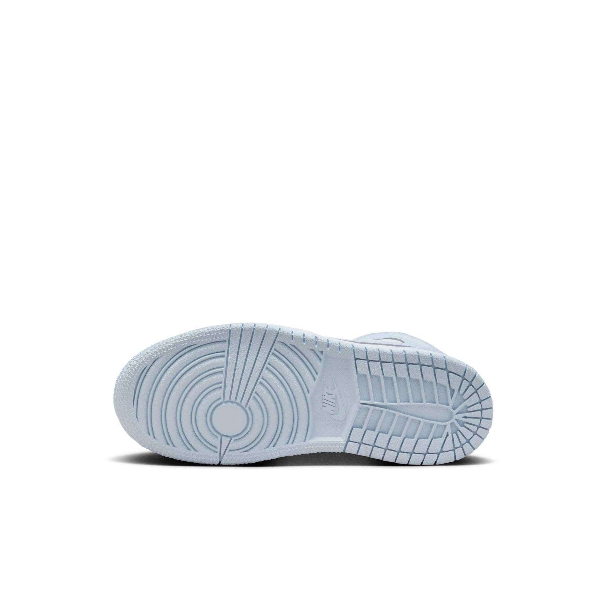 Jordan 1 Mid Preschool Girls' "Cobalt Bliss/White/Neutral Grey" Shoe