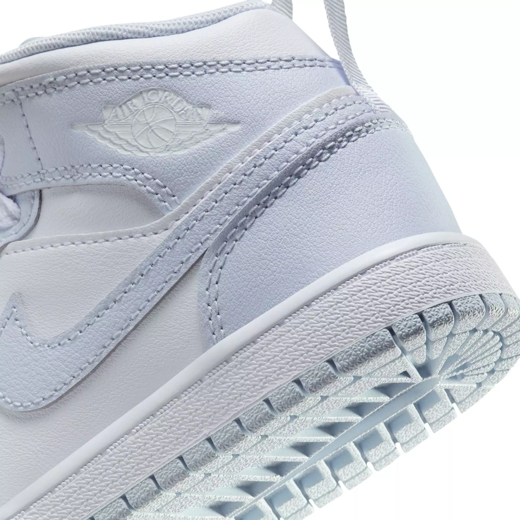 Jordan 1 Mid "Cobalt Bliss/White/Neutral Grey" Preschool Girls' Shoe - LT BLUE/GREY